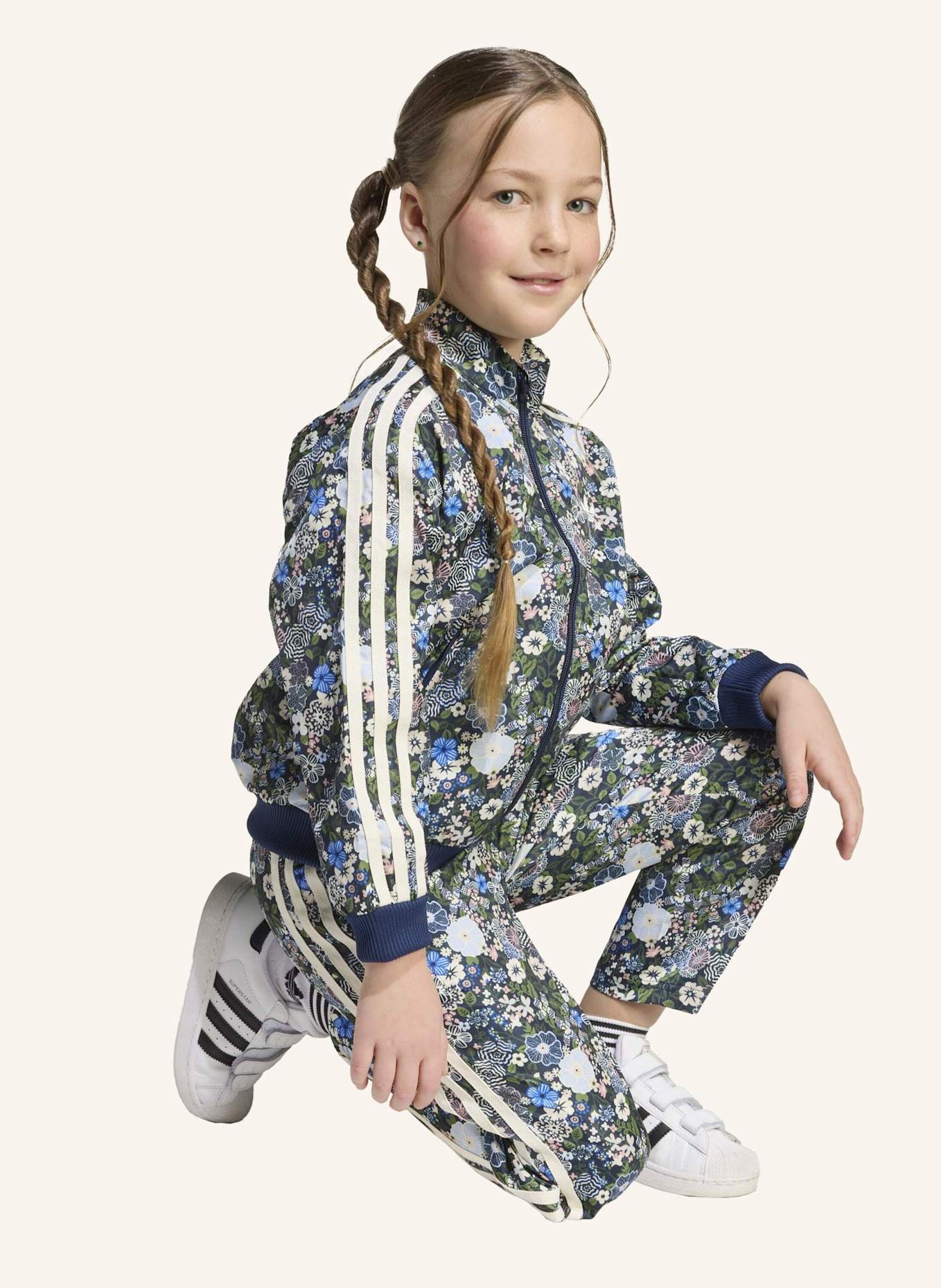 adidas Originals ADIDAS ORIGINALS X LIBERTY LONDON FIREBIRD TRAININGSANZUG KINDER: BLAU