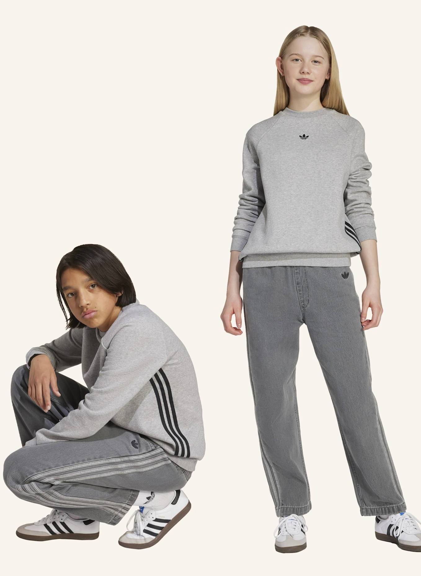 adidas Originals DENIM-HOSE: GRAU