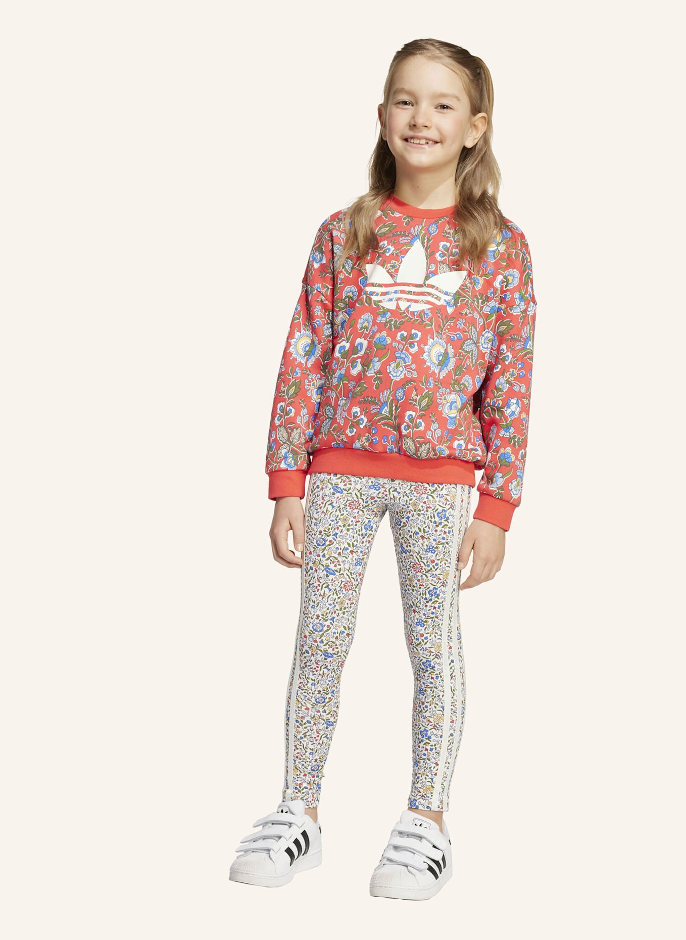 adidas Originals ADIDAS ORIGINALS X LIBERTY LONDON KIDS LEGGINGS-SET: ROT