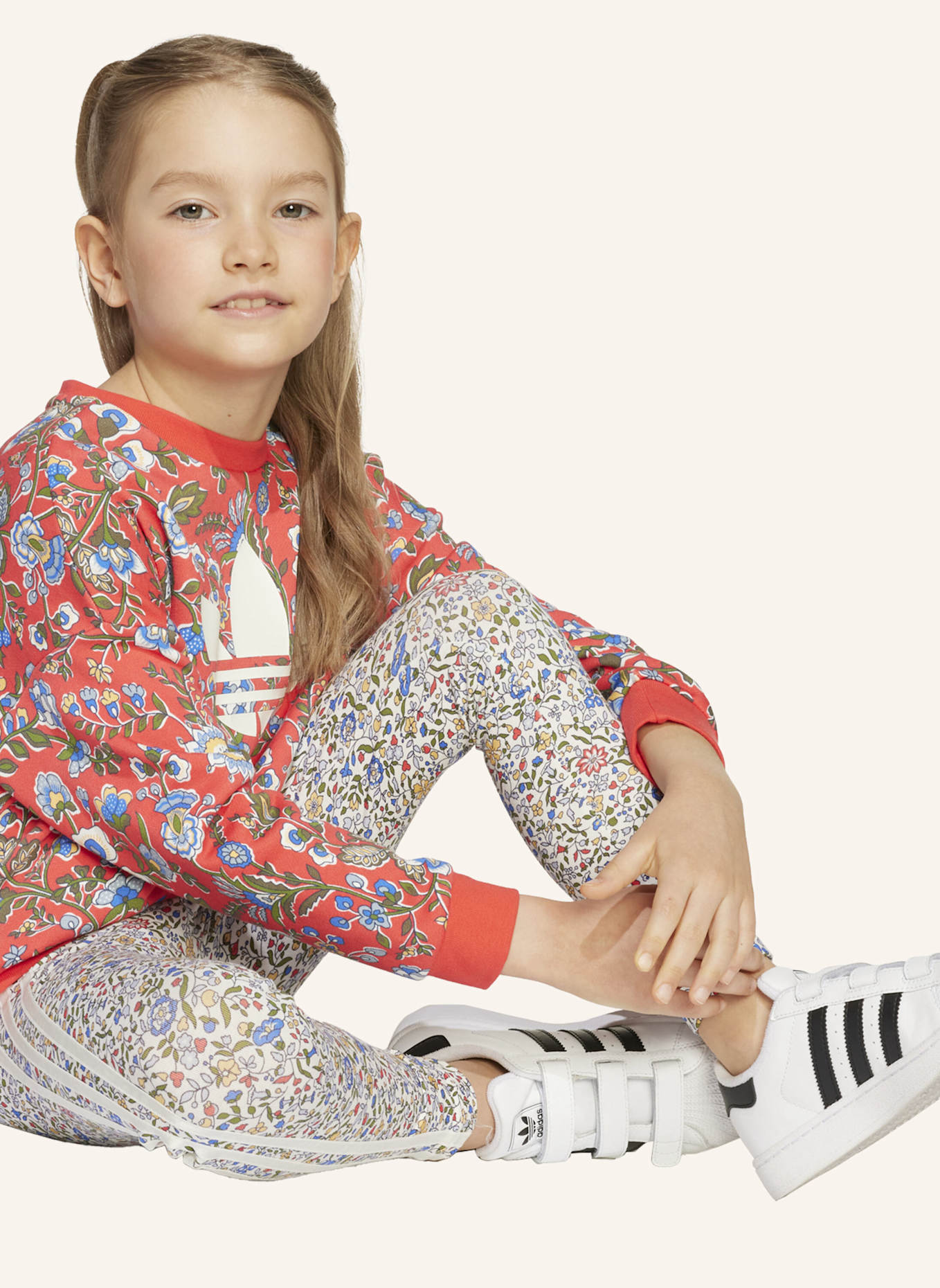 adidas Originals ADIDAS ORIGINALS X LIBERTY LONDON KIDS LEGGINGS-SET: ROT