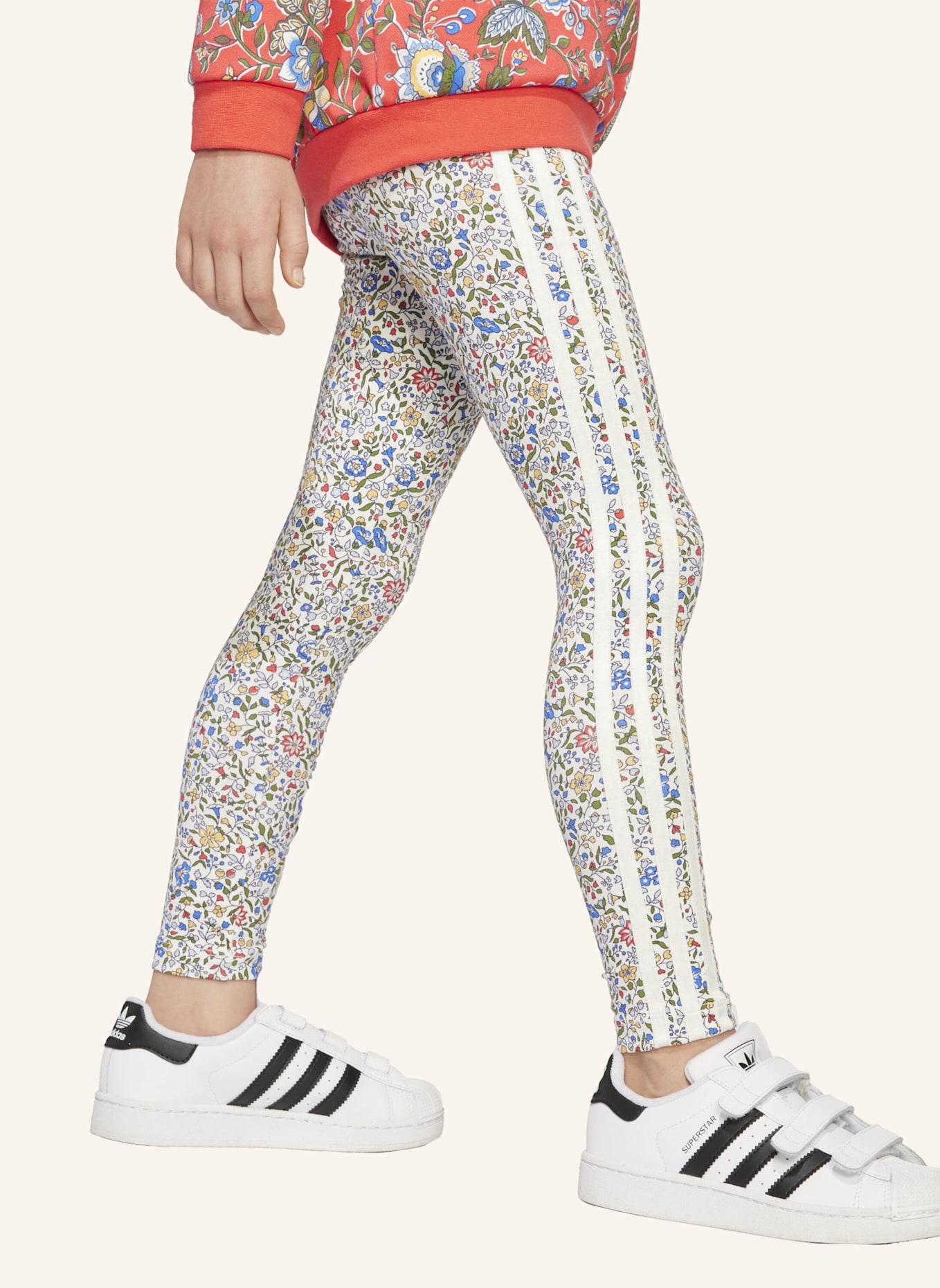 adidas Originals ADIDAS ORIGINALS X LIBERTY LONDON KIDS LEGGINGS-SET: ROT