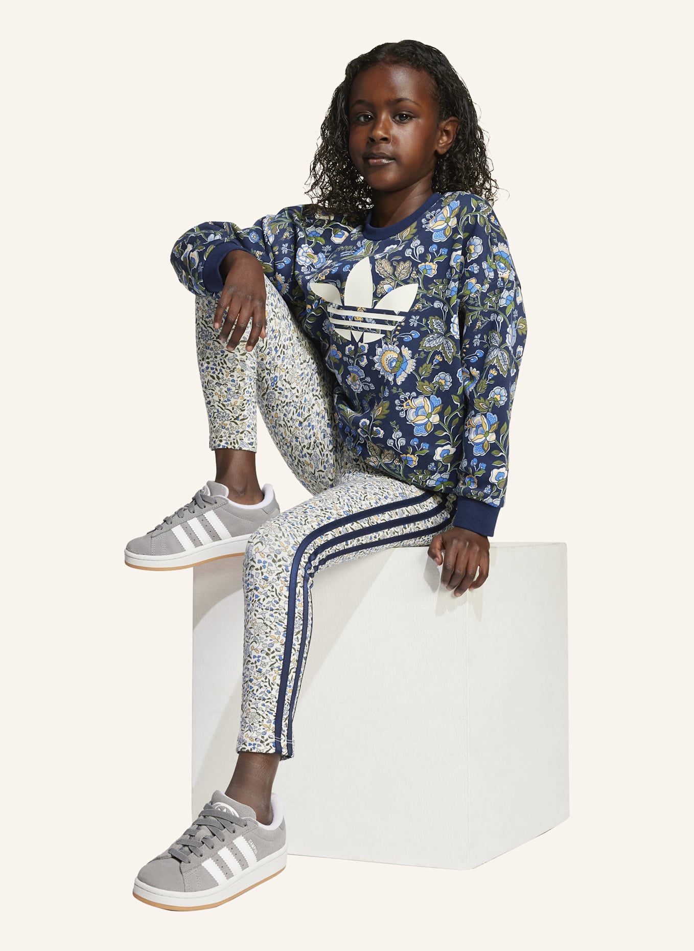 adidas Originals ADIDAS ORIGINALS X LIBERTY LONDON KIDS LEGGINGS-SET: BLAU