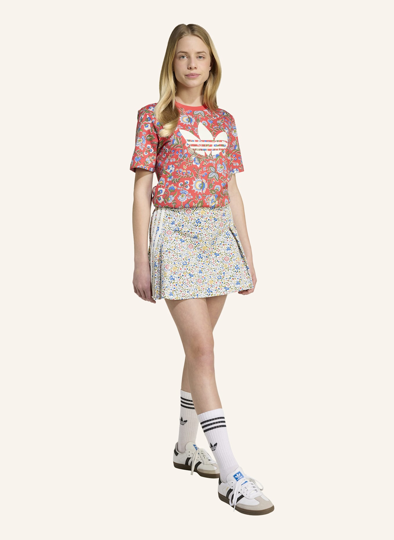 adidas Originals ADIDAS ORIGINALS X LIBERTY LONDON KIDS ROCK: WEISS/ ROT