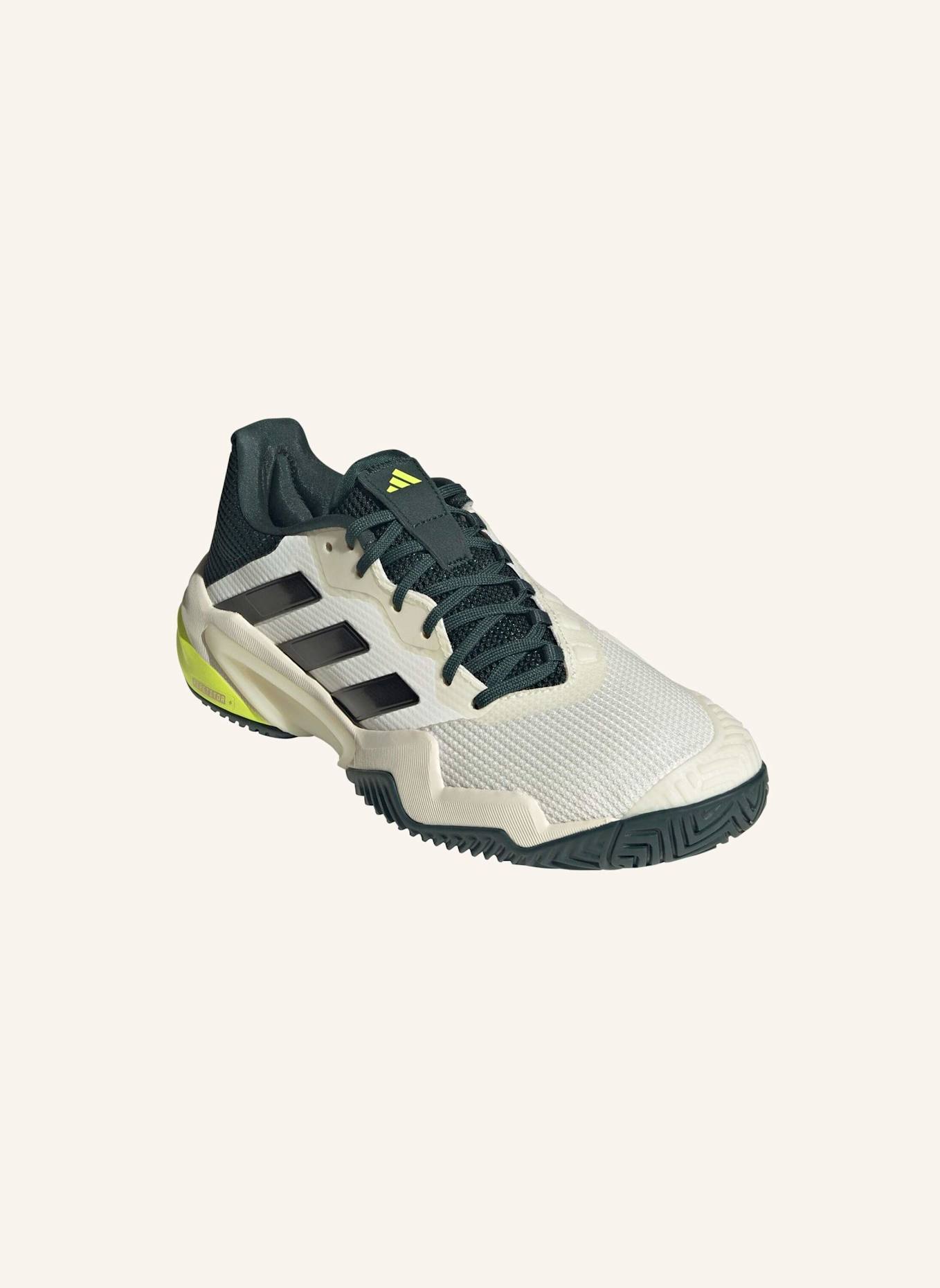 adidas Tennisschuhe BARRICADE 13: WEISS/ SCHWARZ/ TÜRKIS