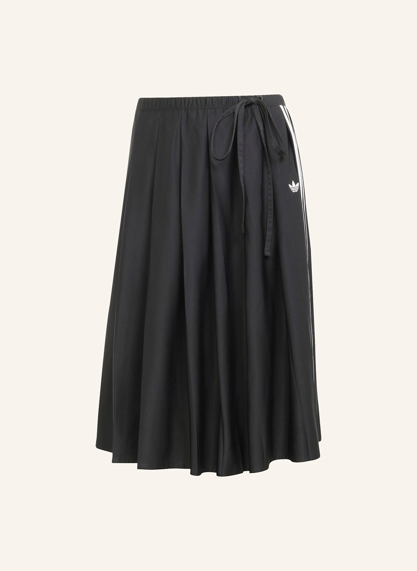 adidas Originals RIBBON PLEATED MAXIROCK: SCHWARZ