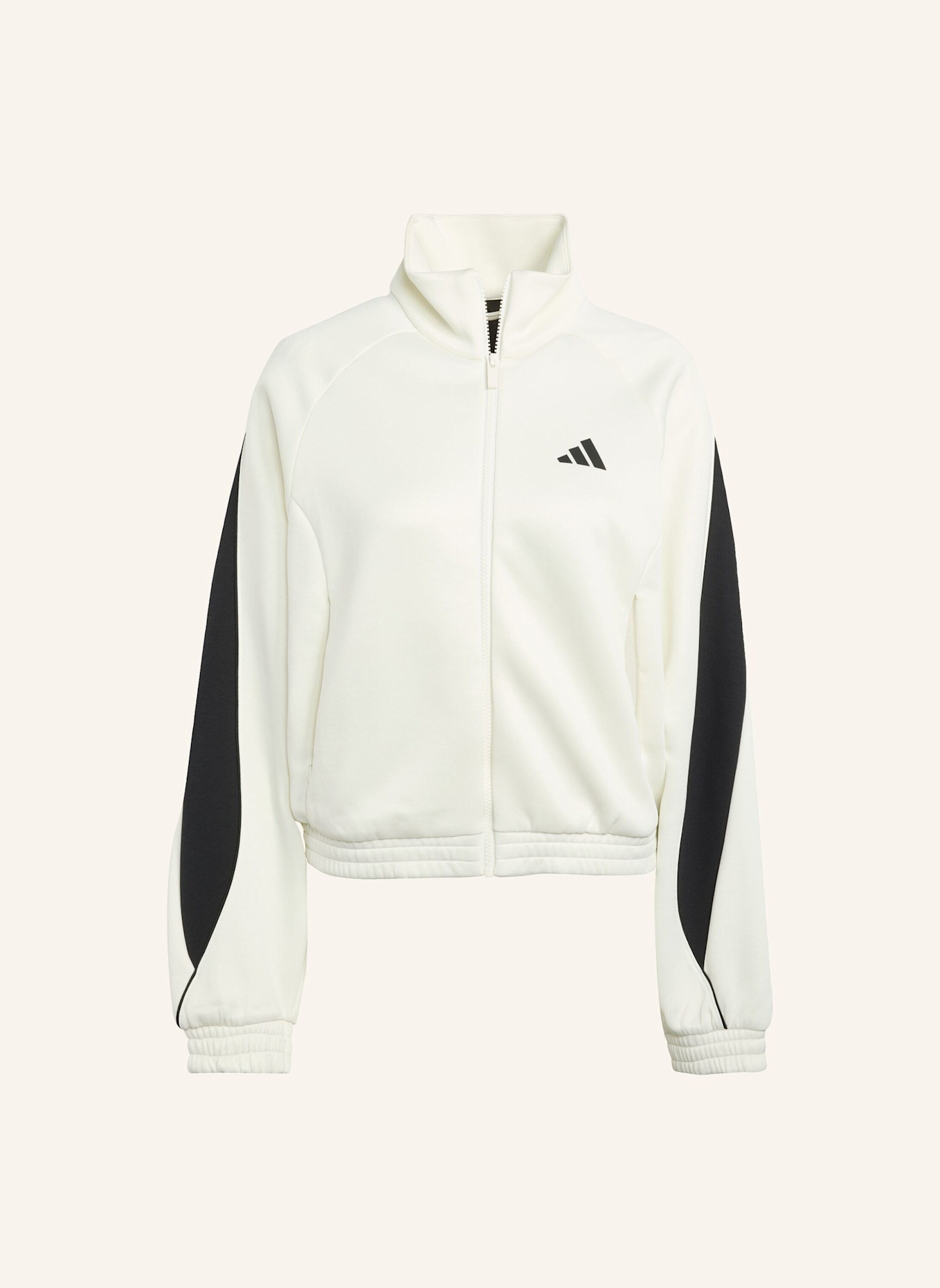 adidas STADIUM TRAININGSJACKE: WEISS/ SCHWARZ