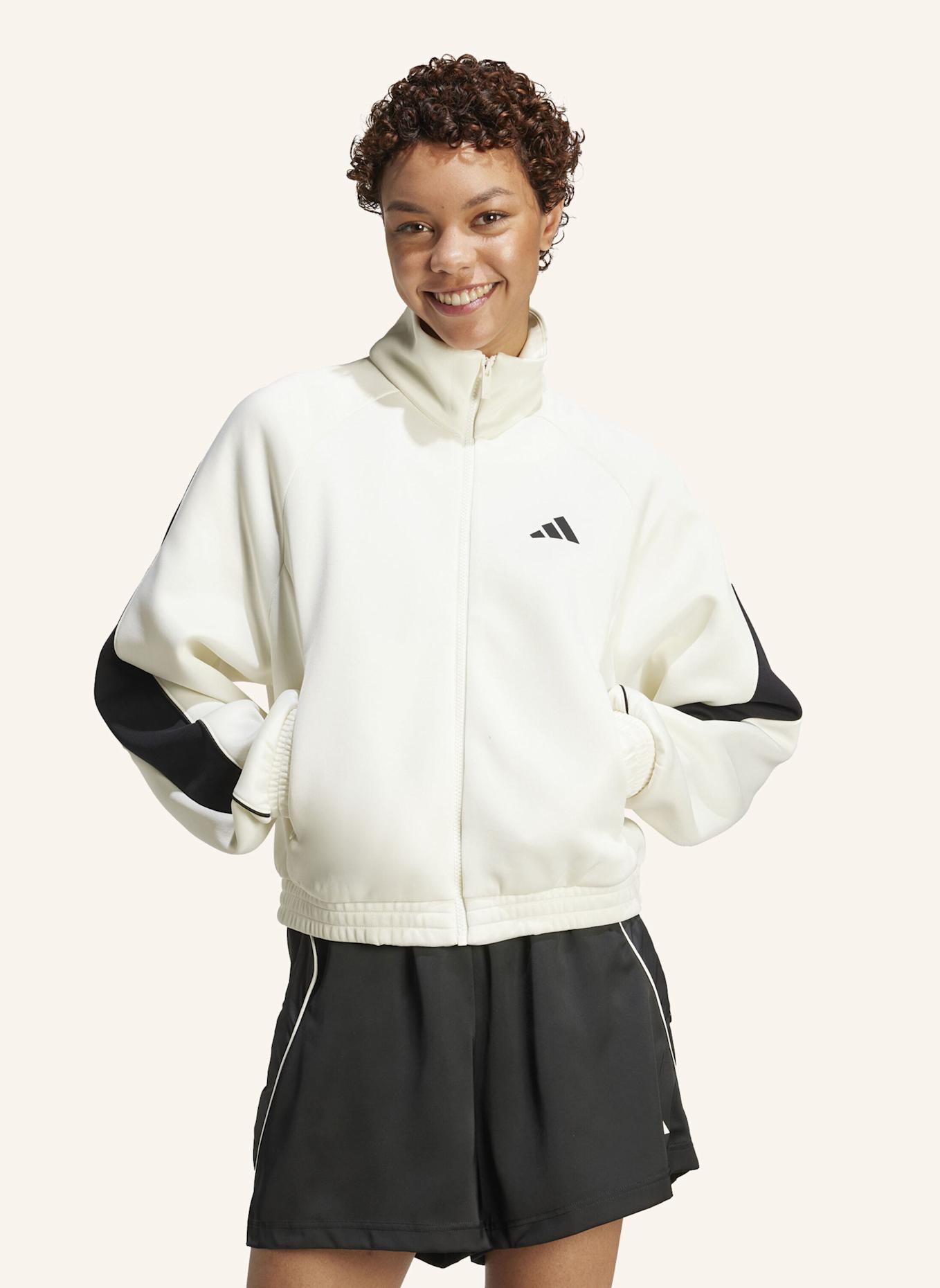 adidas STADIUM TRAININGSJACKE: WEISS/ SCHWARZ