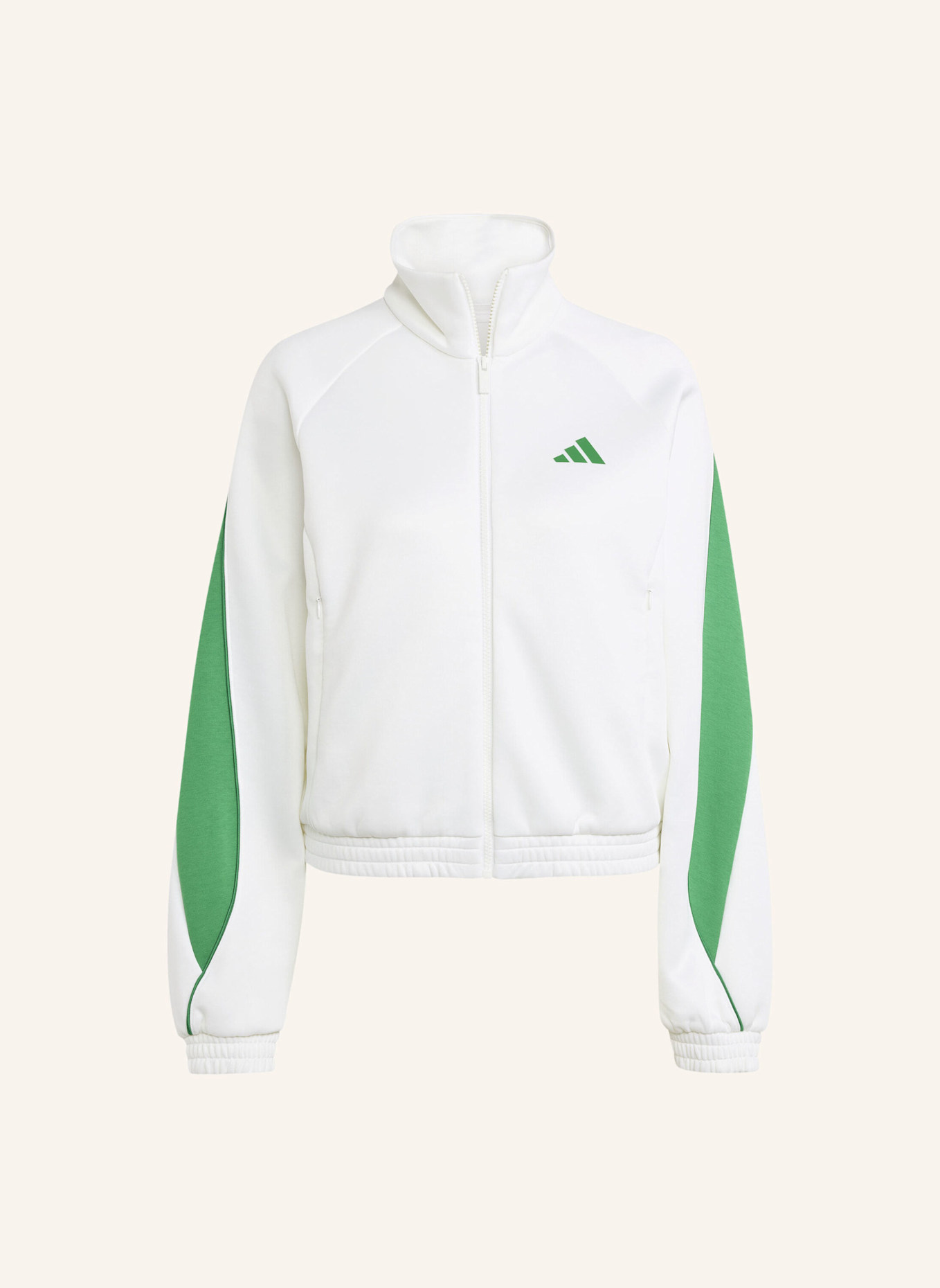 adidas STADIUM TRAININGSJACKE: WEISS/ GRÜN