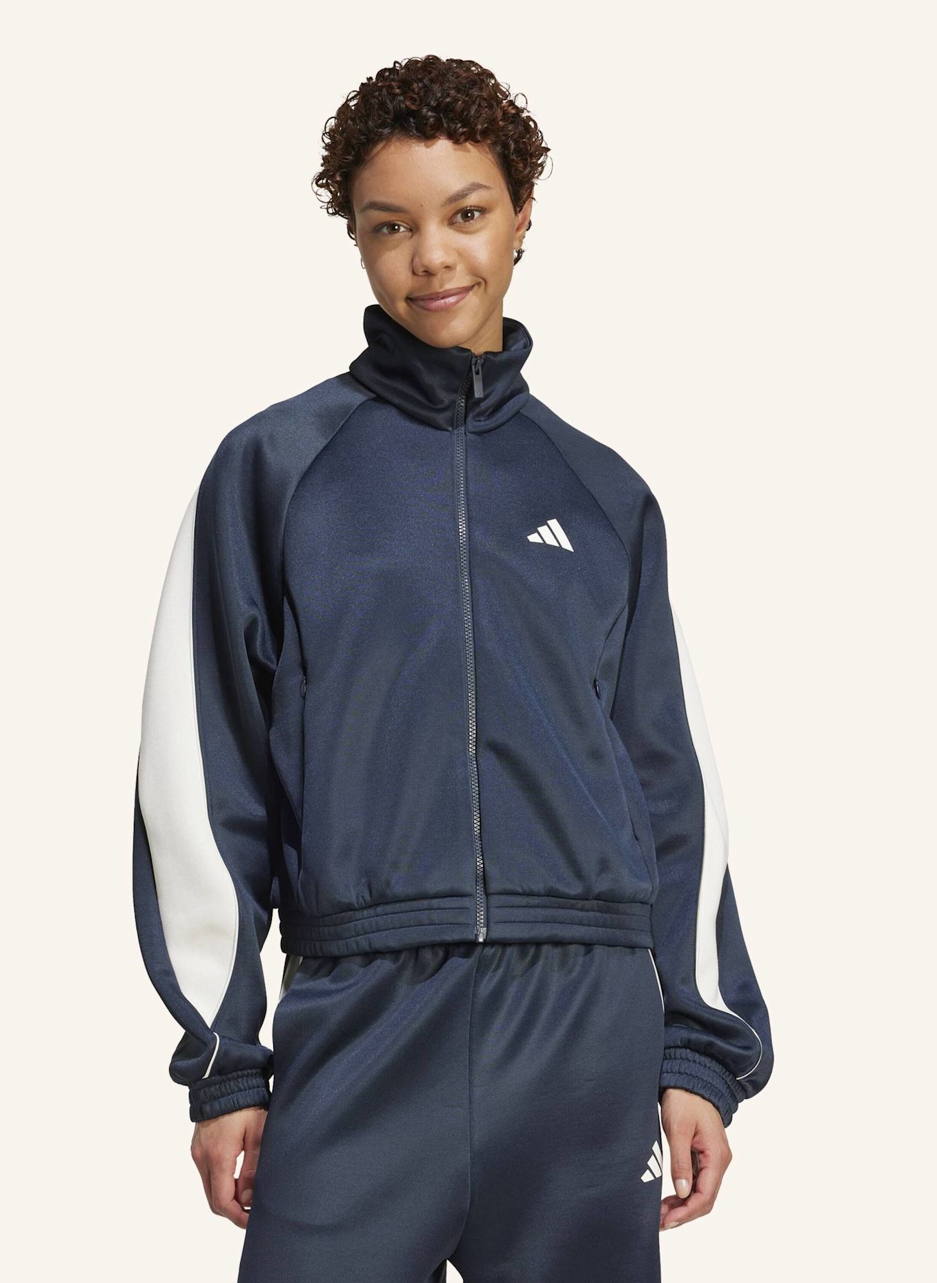 adidas STADIUM TRAININGSJACKE: SCHWARZ/ WEISS