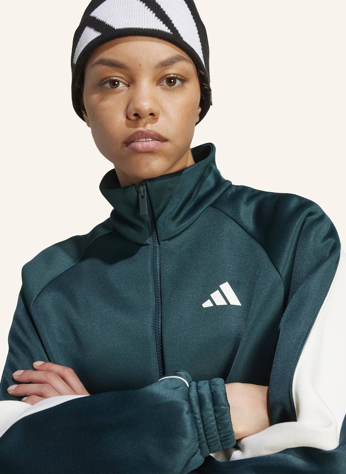 adidas STADIUM TRAININGSJACKE: GRÜN/ WEISS
