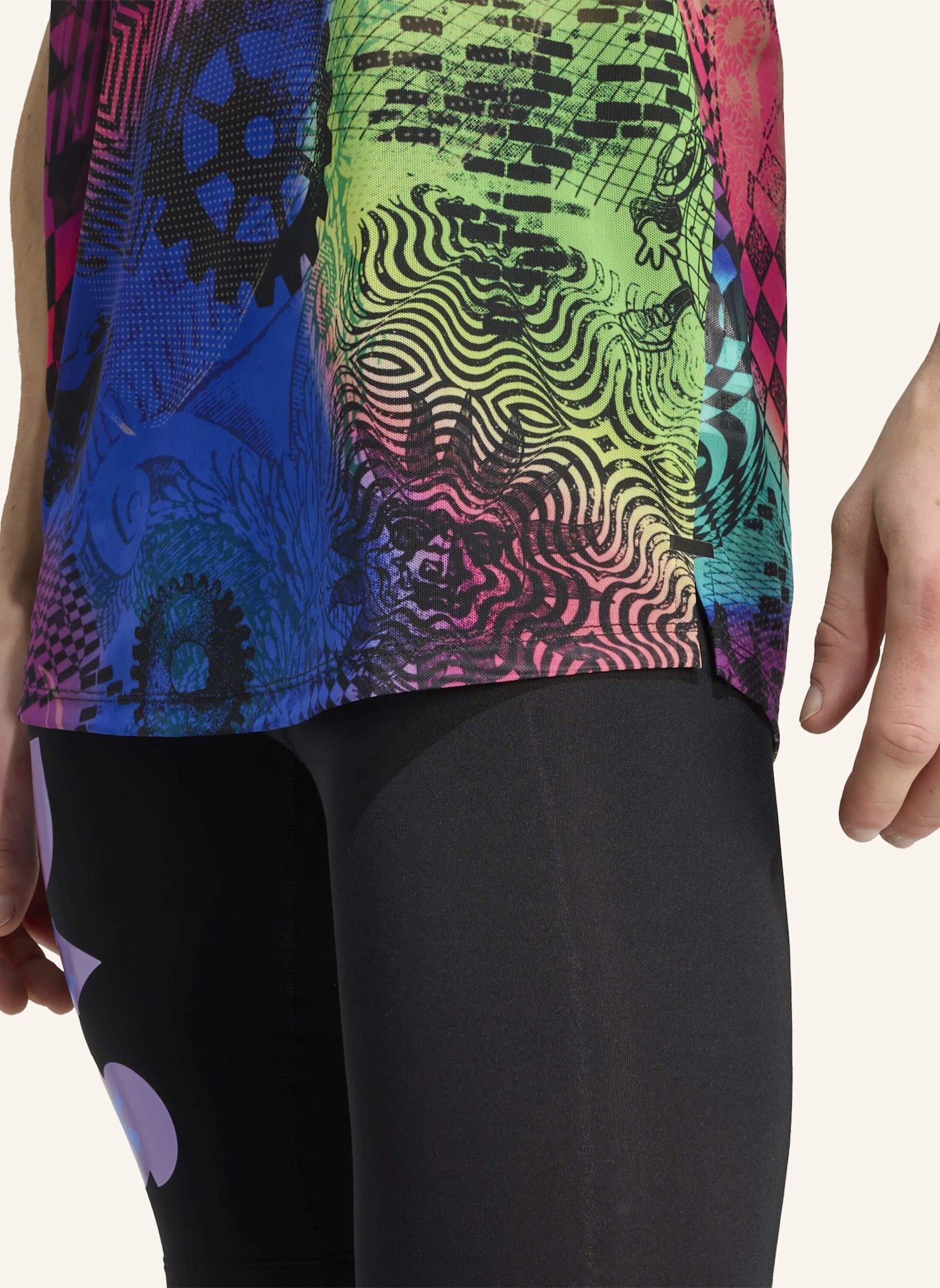 adidas ADIDAS X JEREMY SCOTT ALLOVER-PRINT TANKTOP: ROSA/ LILA