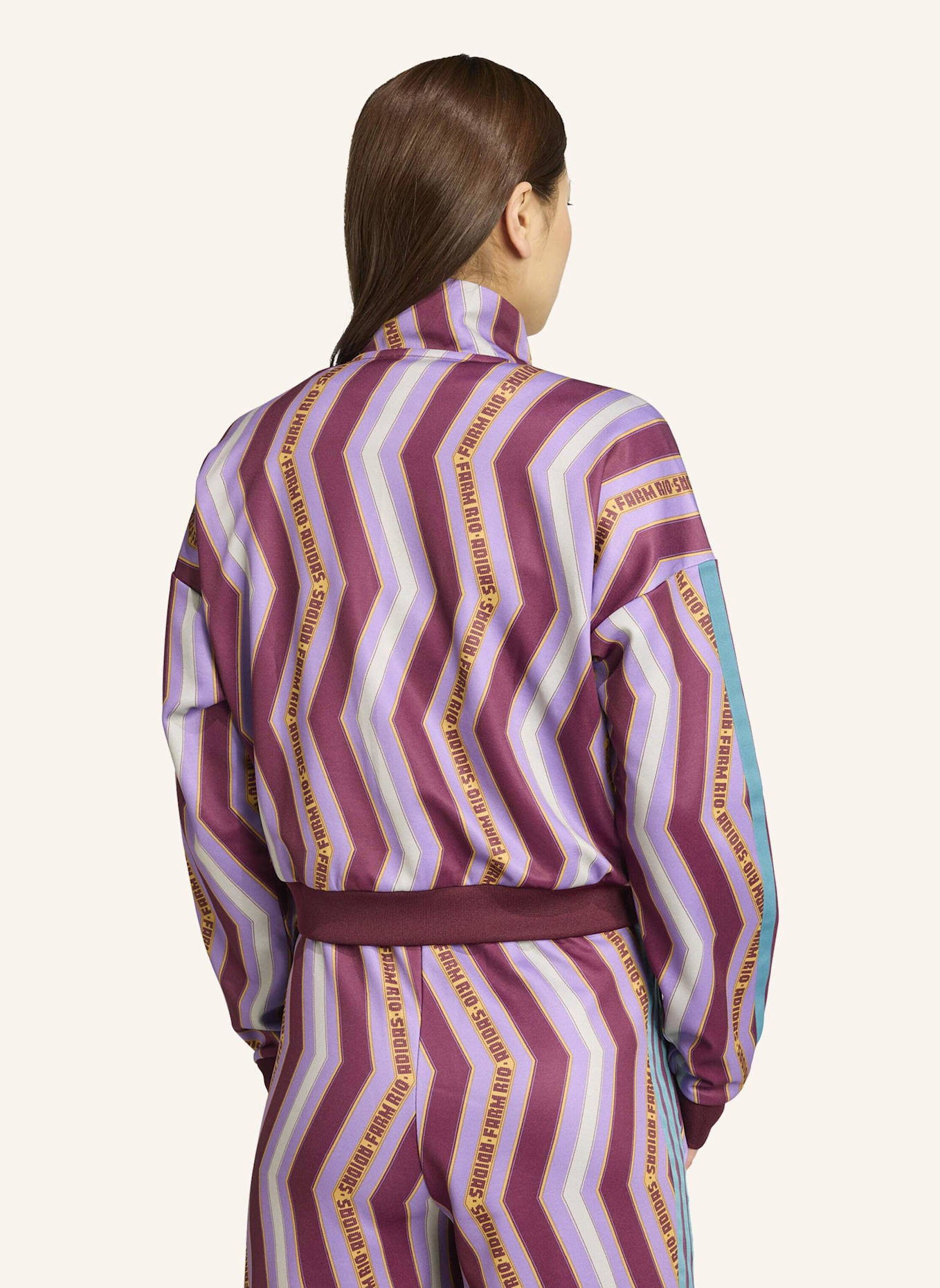 adidas ADIDAS X FARM TIRO TRACK TOP: ROT/ LILA/ GRAU