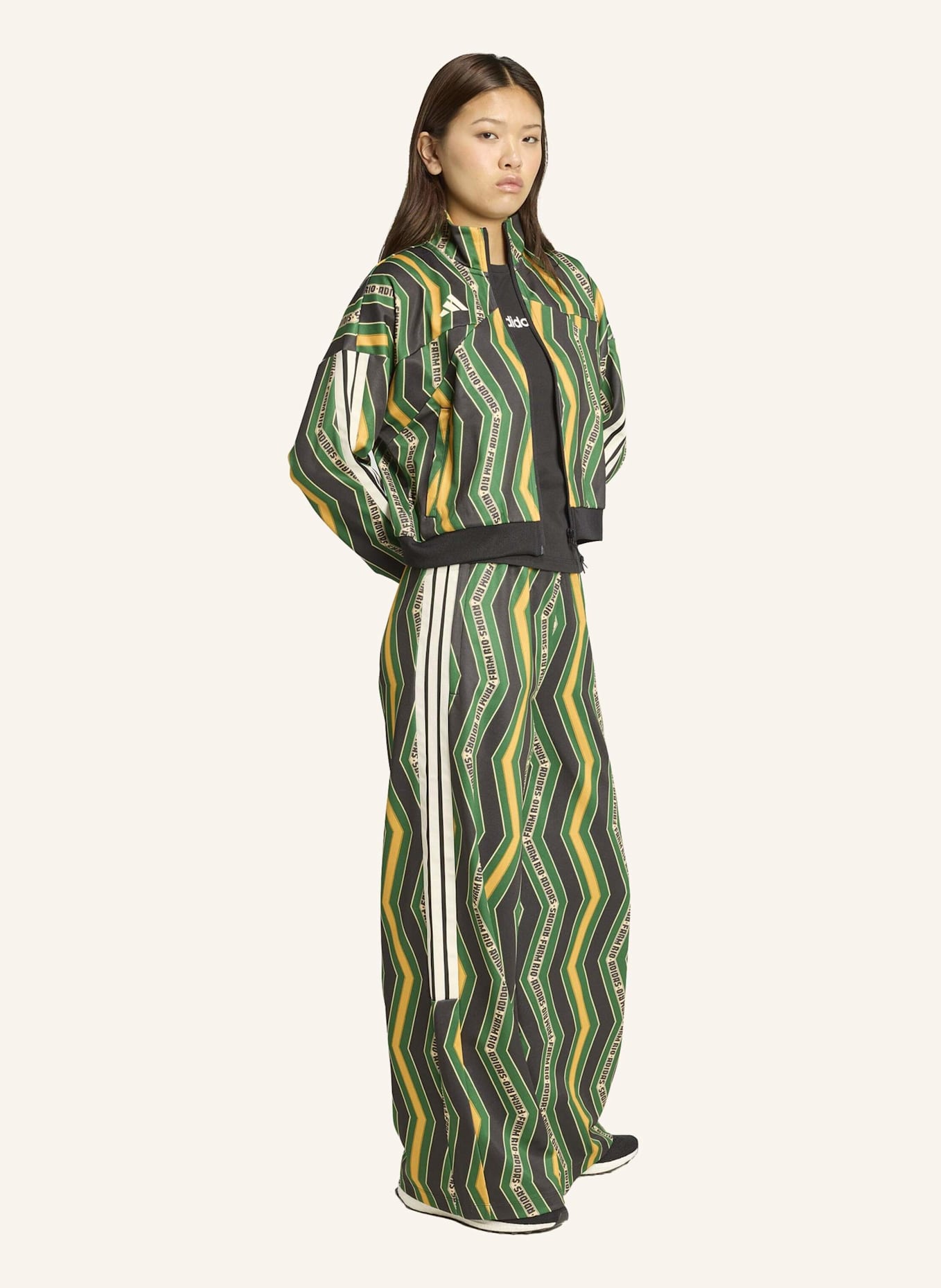 adidas ADIDAS X FARM TIRO TRACK TOP: SCHWARZ/ GRÜN/ GELB