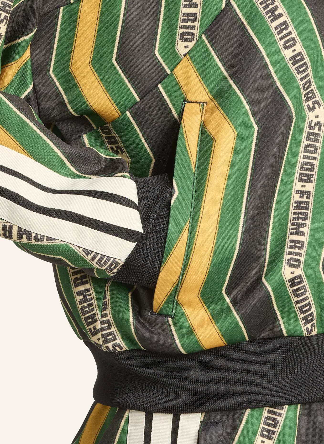 adidas ADIDAS X FARM TIRO TRACK TOP: SCHWARZ/ GRÜN/ GELB