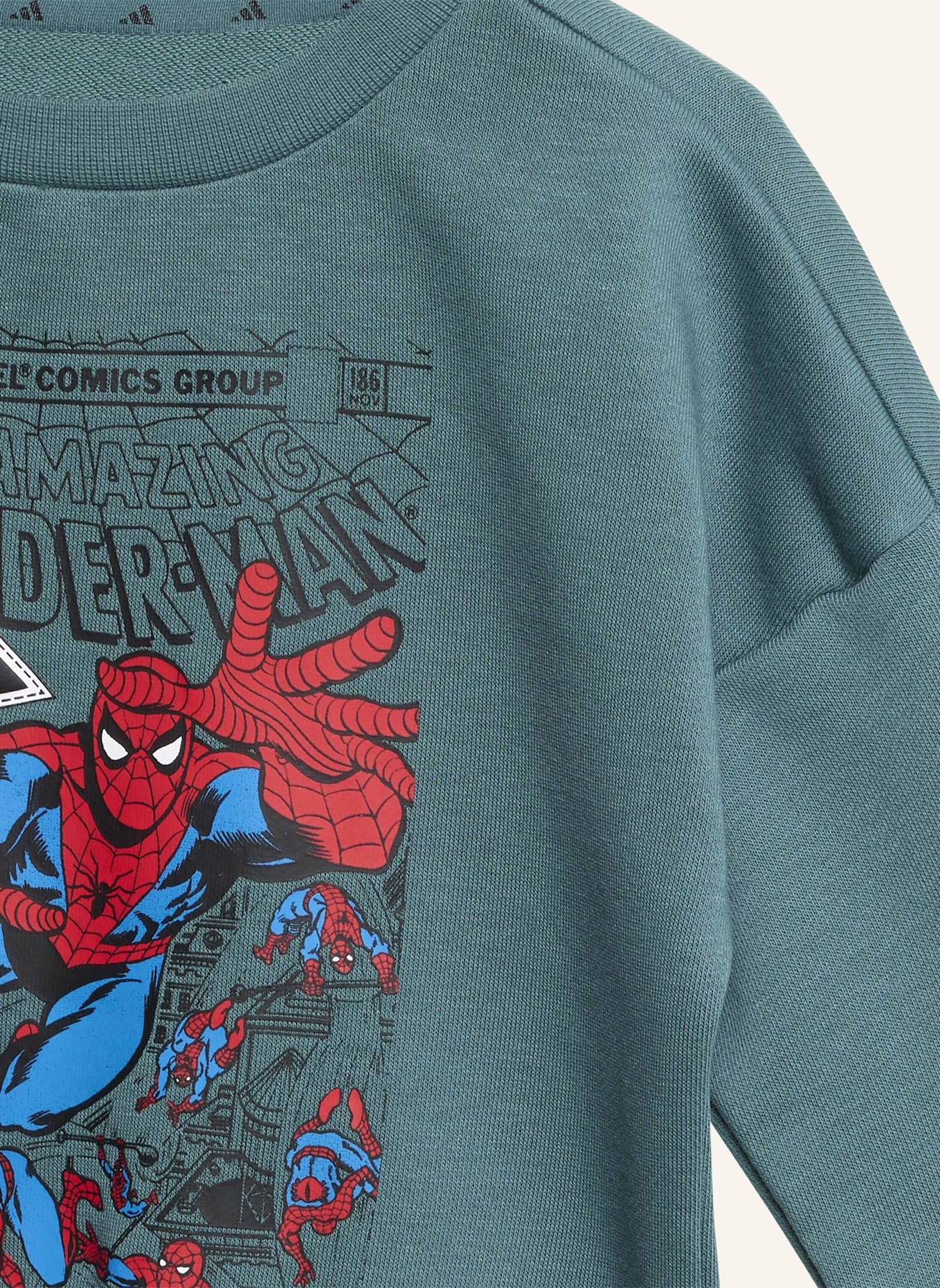 adidas MARVEL SPIDER-MAN JOGGINGHOSE KINDER: TÜRKIS/ WEISS