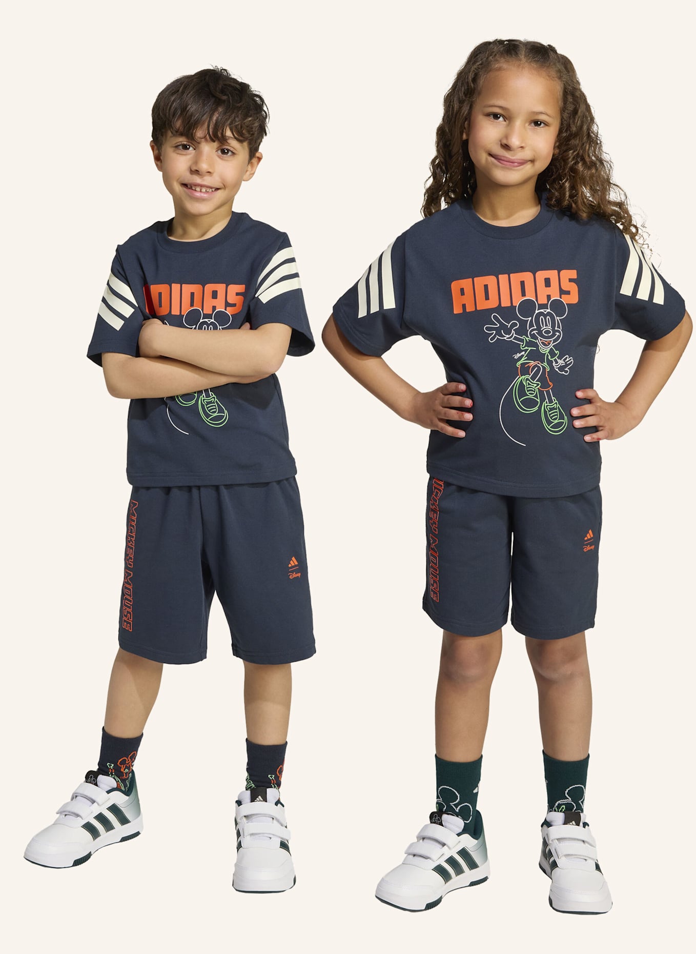 adidas DISNEY MICKY MAUS T-SHIRT-SET KINDER: SCHWARZ/ WEISS/ ORANGE