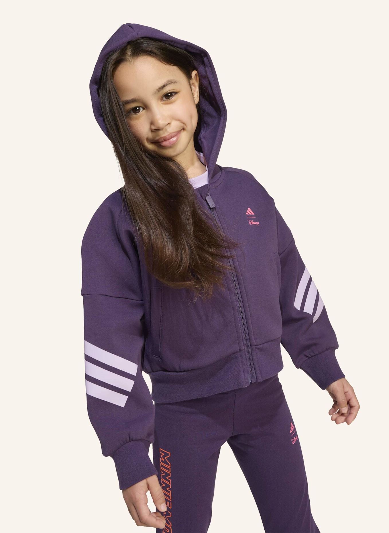 adidas DISNEY MINNIE MAUS TRACK TOP KINDER: LILA/ HELLLILA/ ROSA