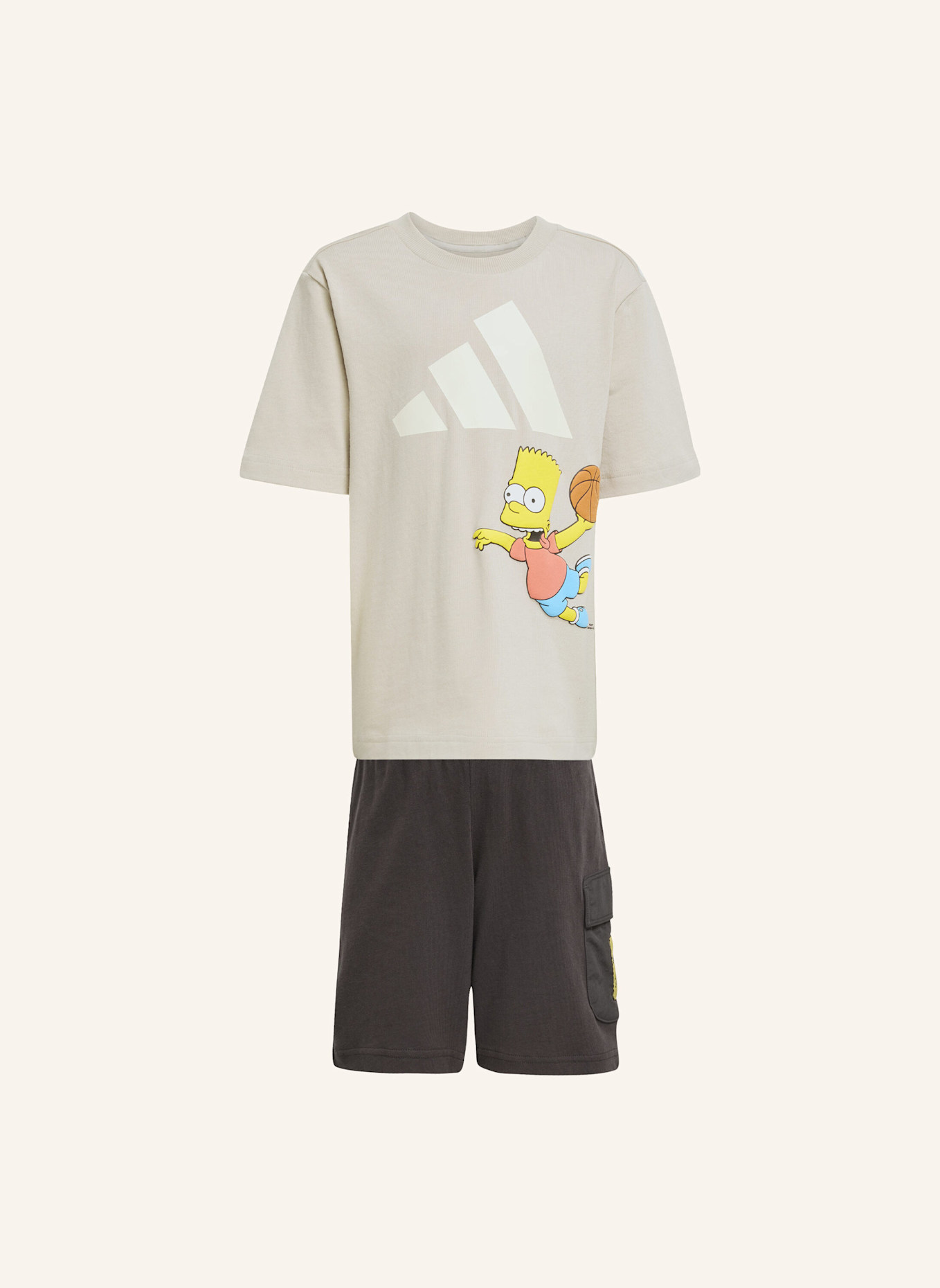 adidas DIE SIMPSONS T-SHIRT-SET KIDS: BEIGE
