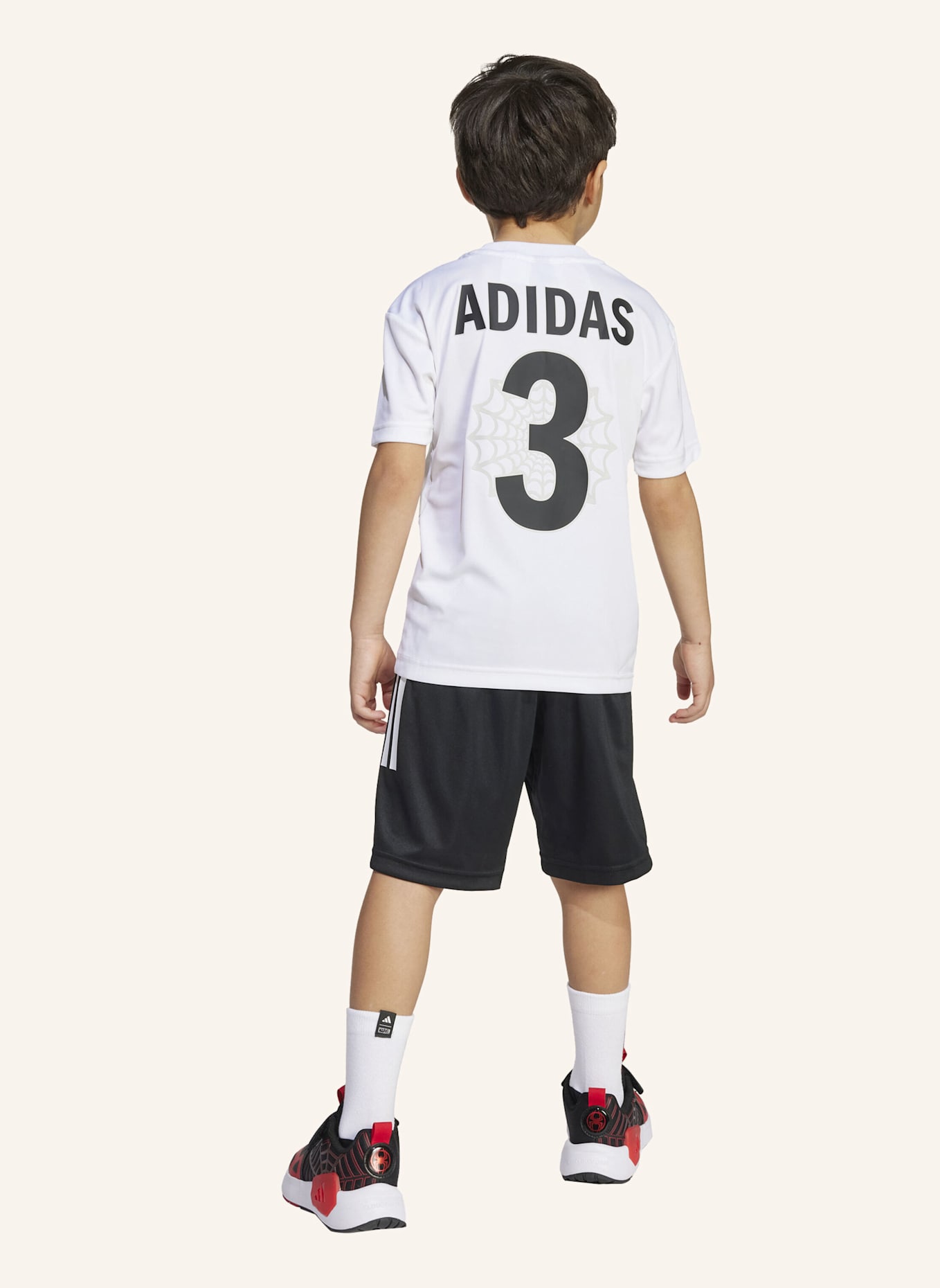 adidas MARVEL SPIDER-MAN T-SHIRT-SET FÜR KINDER: WEISS/ SCHWARZ