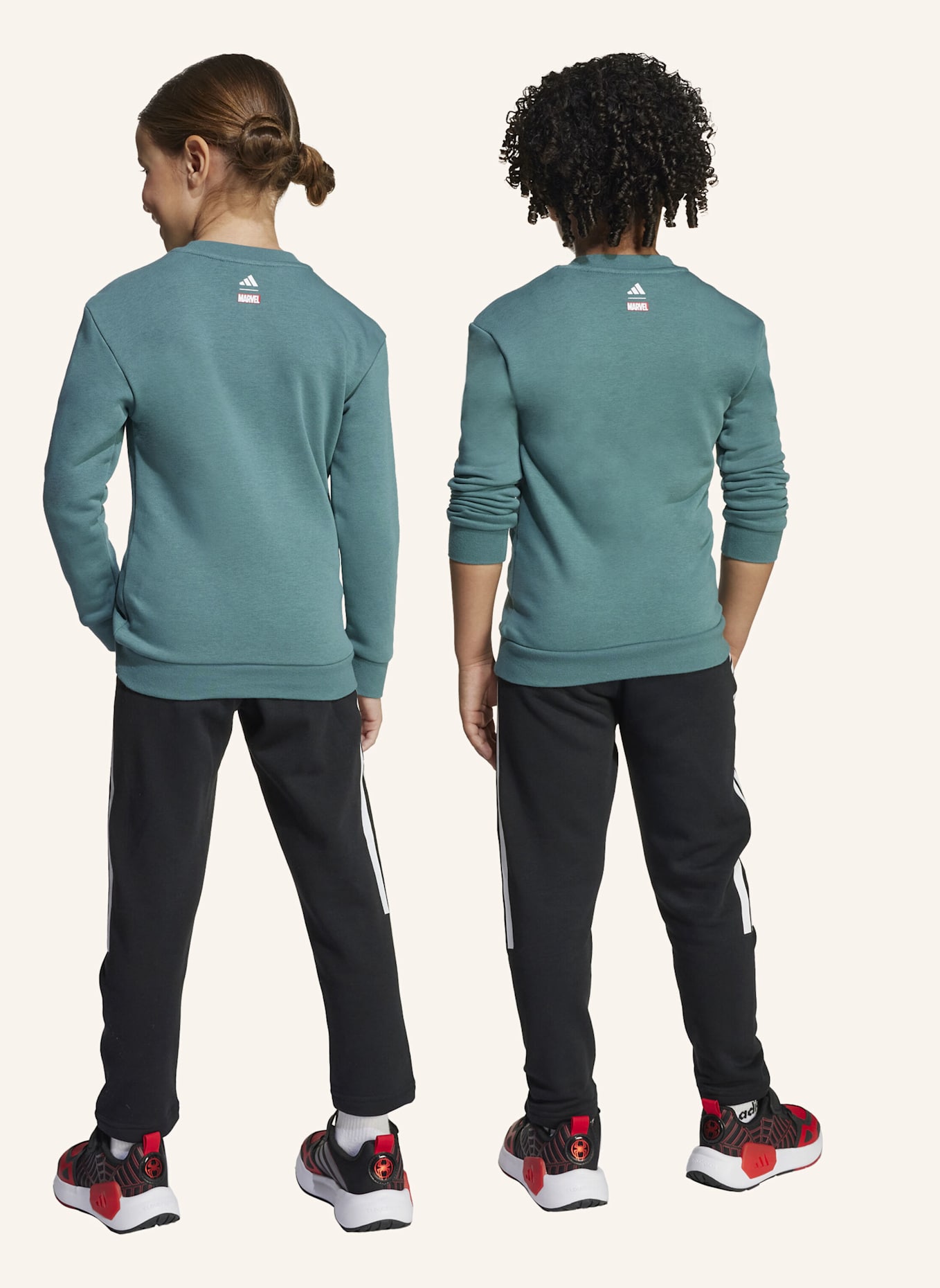 adidas MARVEL SPIDER-MAN JOGGINGHOSE KINDER: TÜRKIS/ WEISS