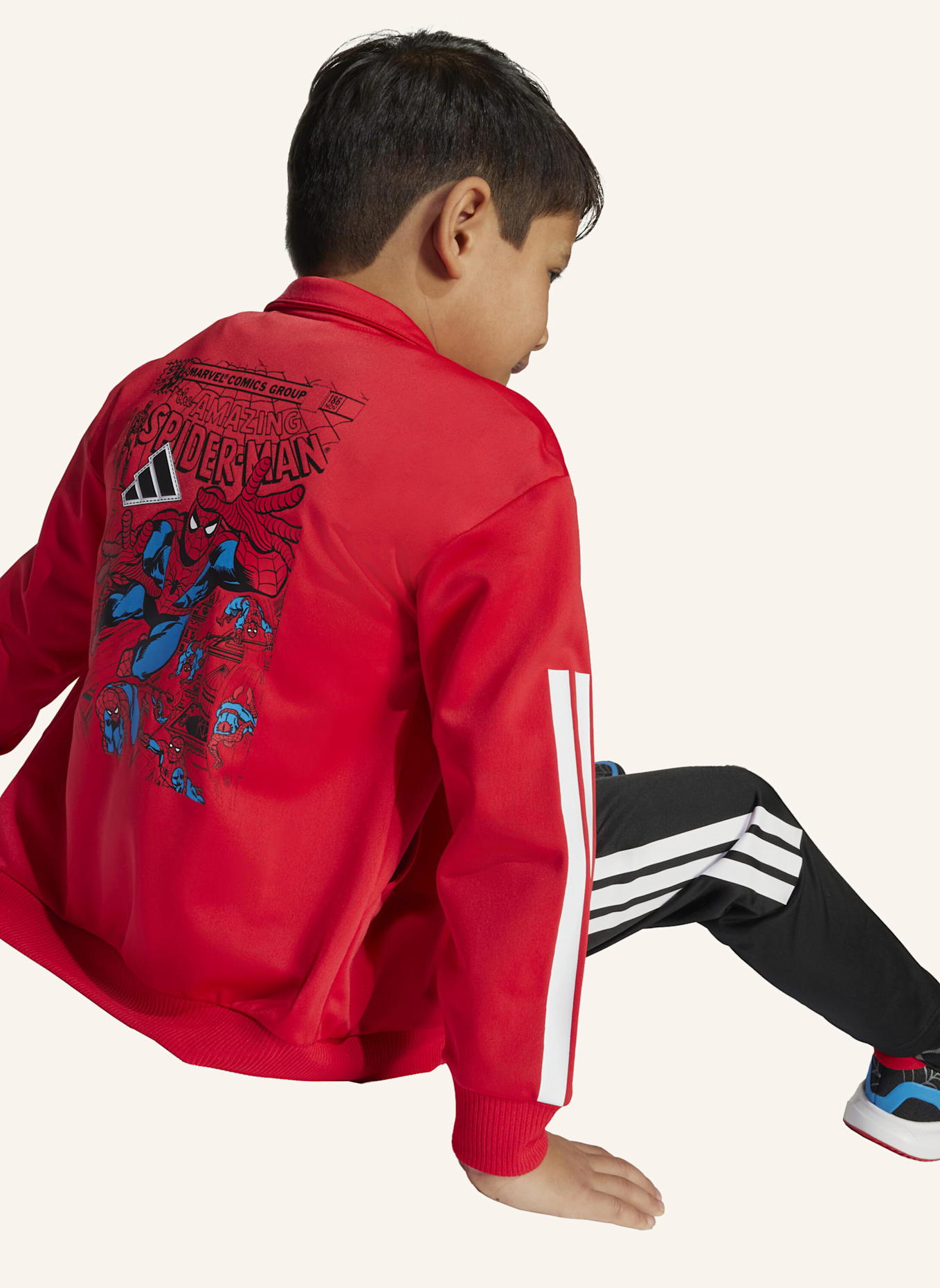 adidas MARVEL SPIDER-MAN TRAININGSANZUG KINDER: WEISS