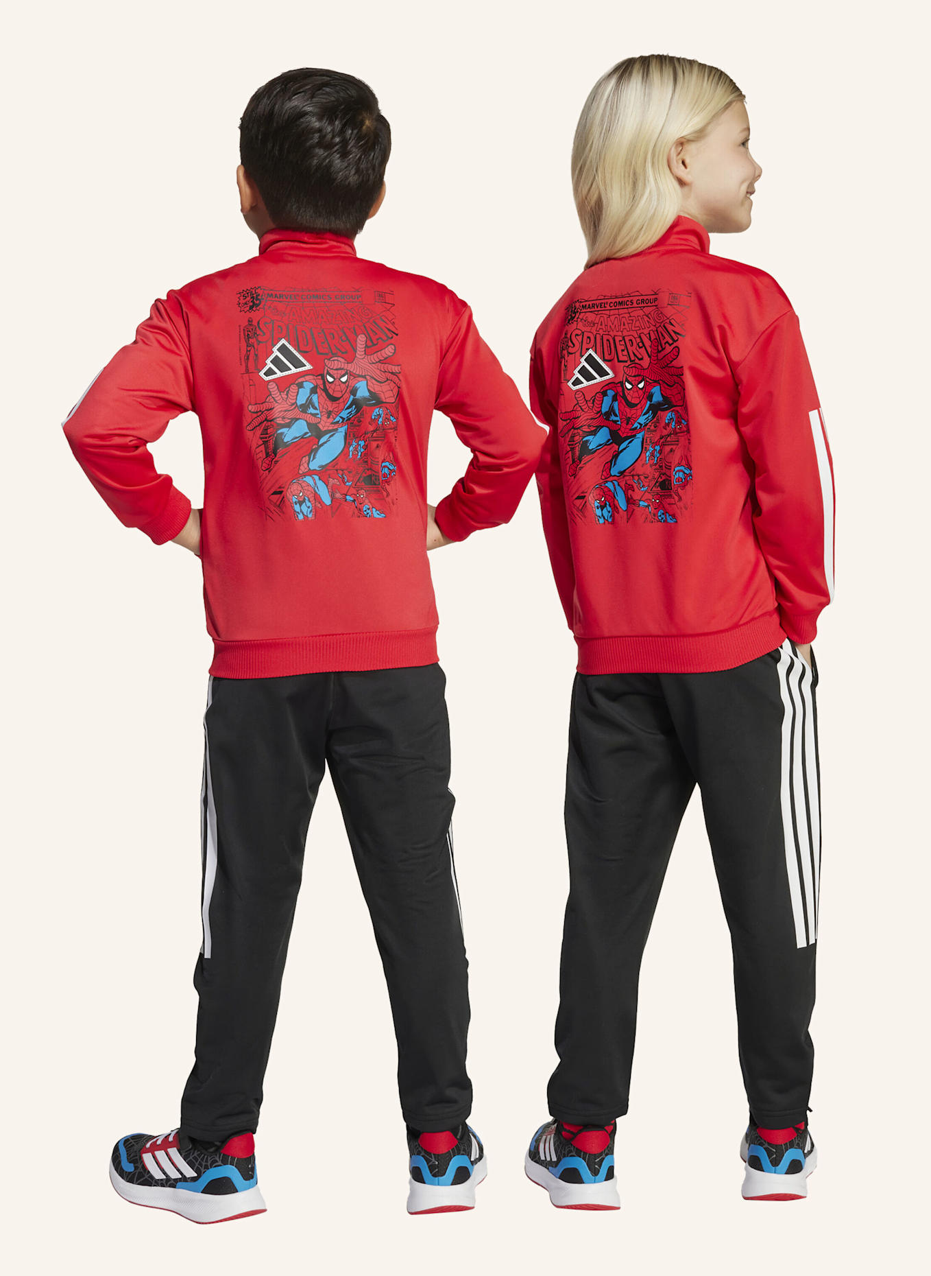 adidas MARVEL SPIDER-MAN TRAININGSANZUG KINDER: WEISS