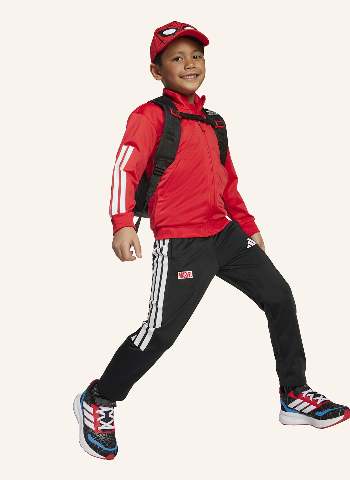 adidas MARVEL SPIDER-MAN TRAININGSANZUG KINDER: WEISS