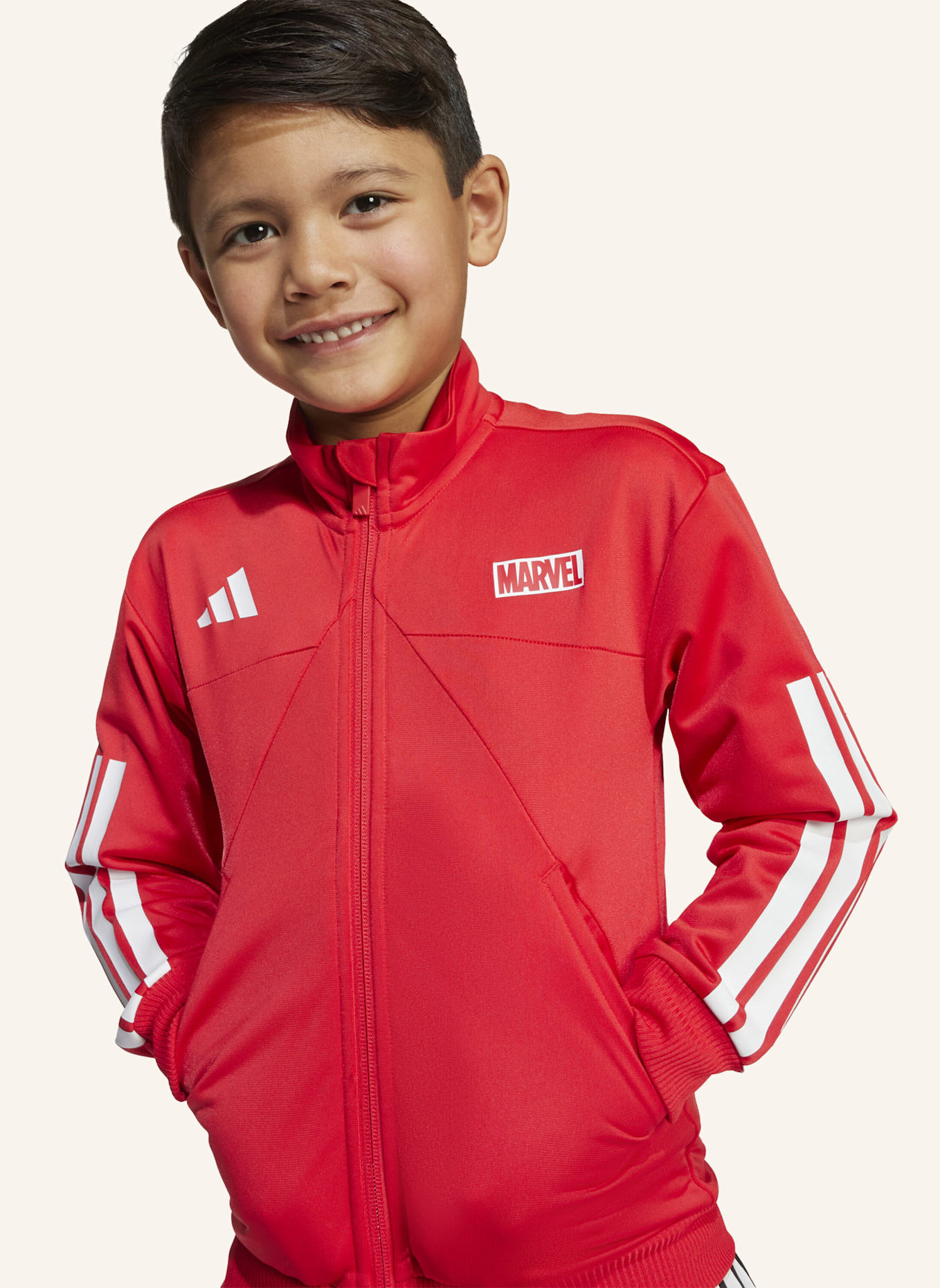 adidas MARVEL SPIDER-MAN TRAININGSANZUG KINDER: WEISS