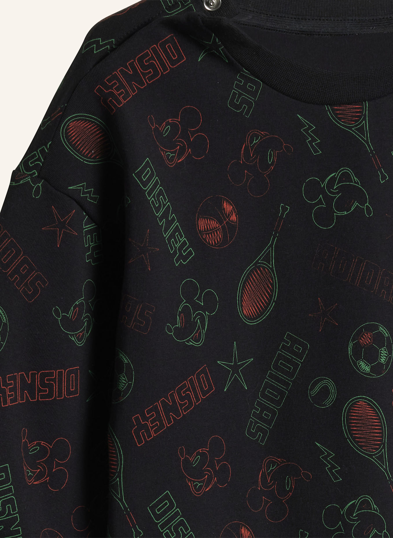 adidas DISNEY MICKY MAUS JOGGINGANZUG KINDER: SCHWARZ/ ORANGE/ NEONGRÜN