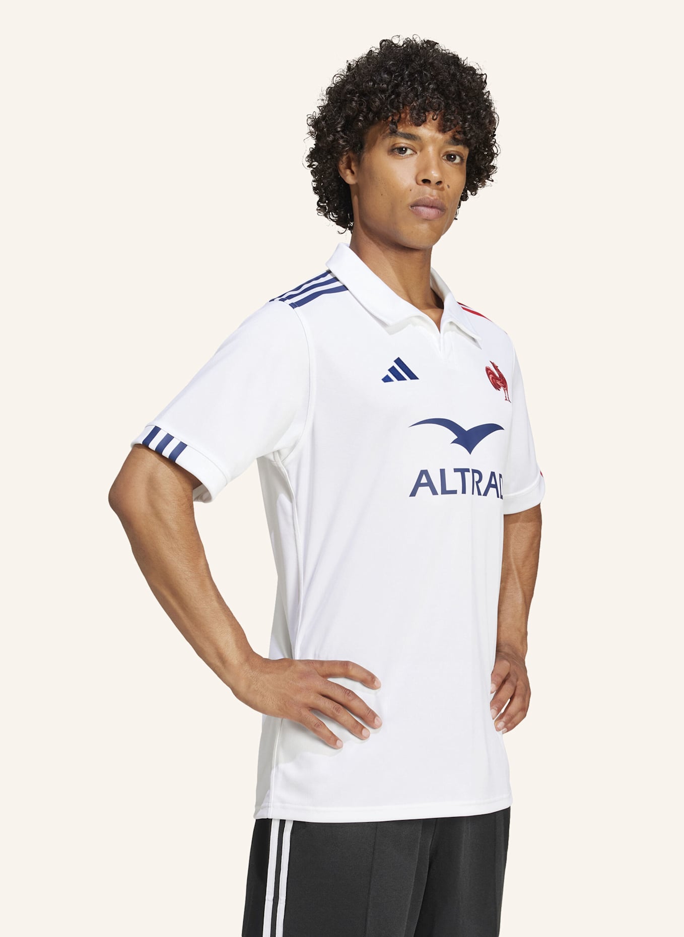 adidas FRANKREICH RUGBY AUSWÄRTSTRIKOT: WEISS