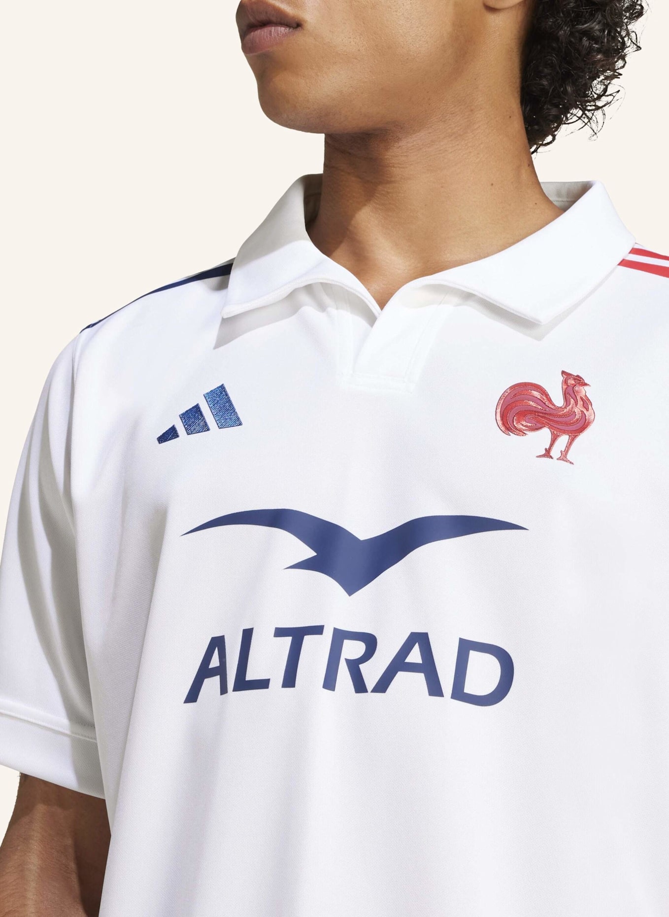 adidas FRANKREICH RUGBY AUSWÄRTSTRIKOT: WEISS