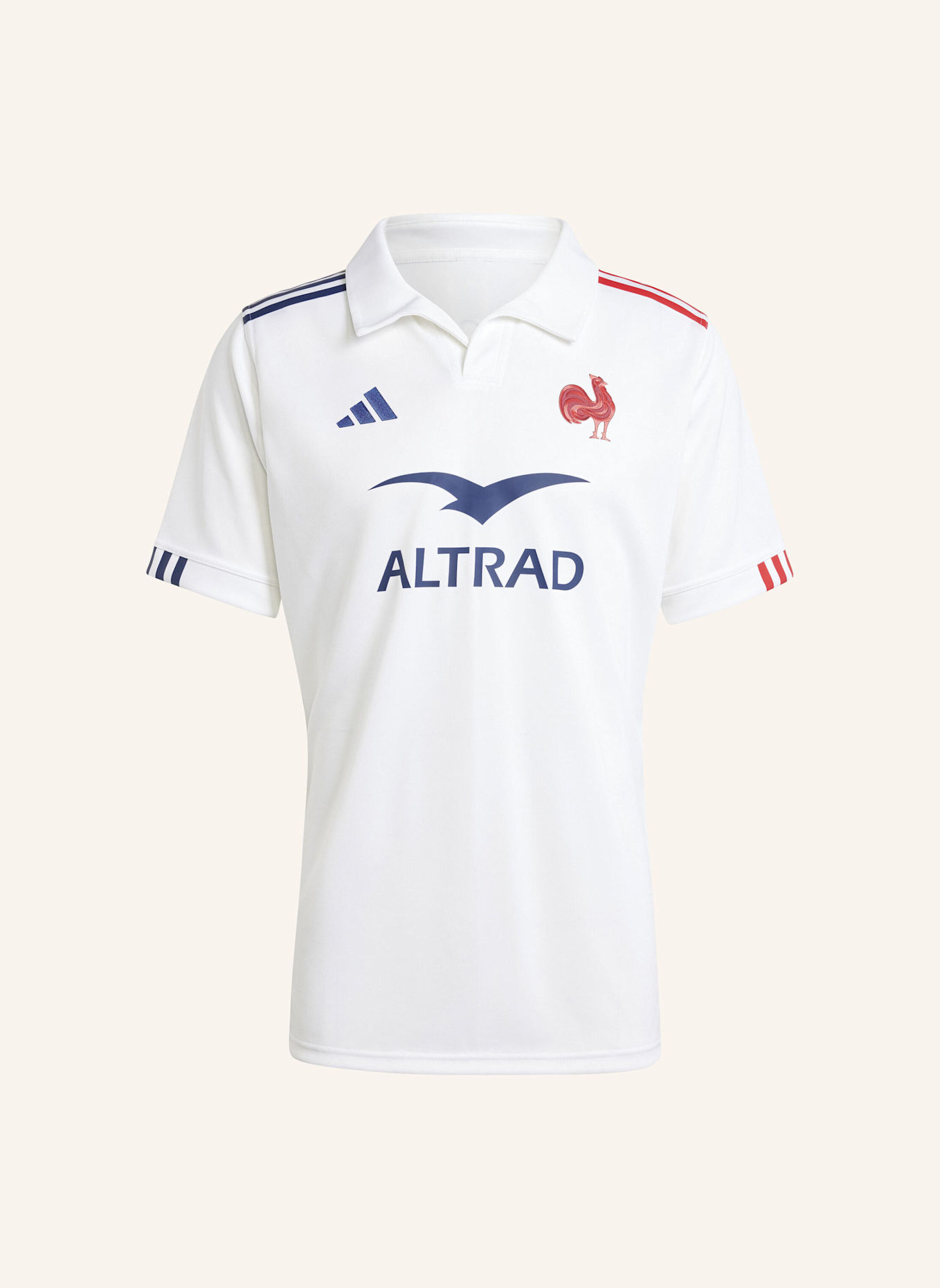 adidas FRANKREICH RUGBY AUSWÄRTSTRIKOT: WEISS