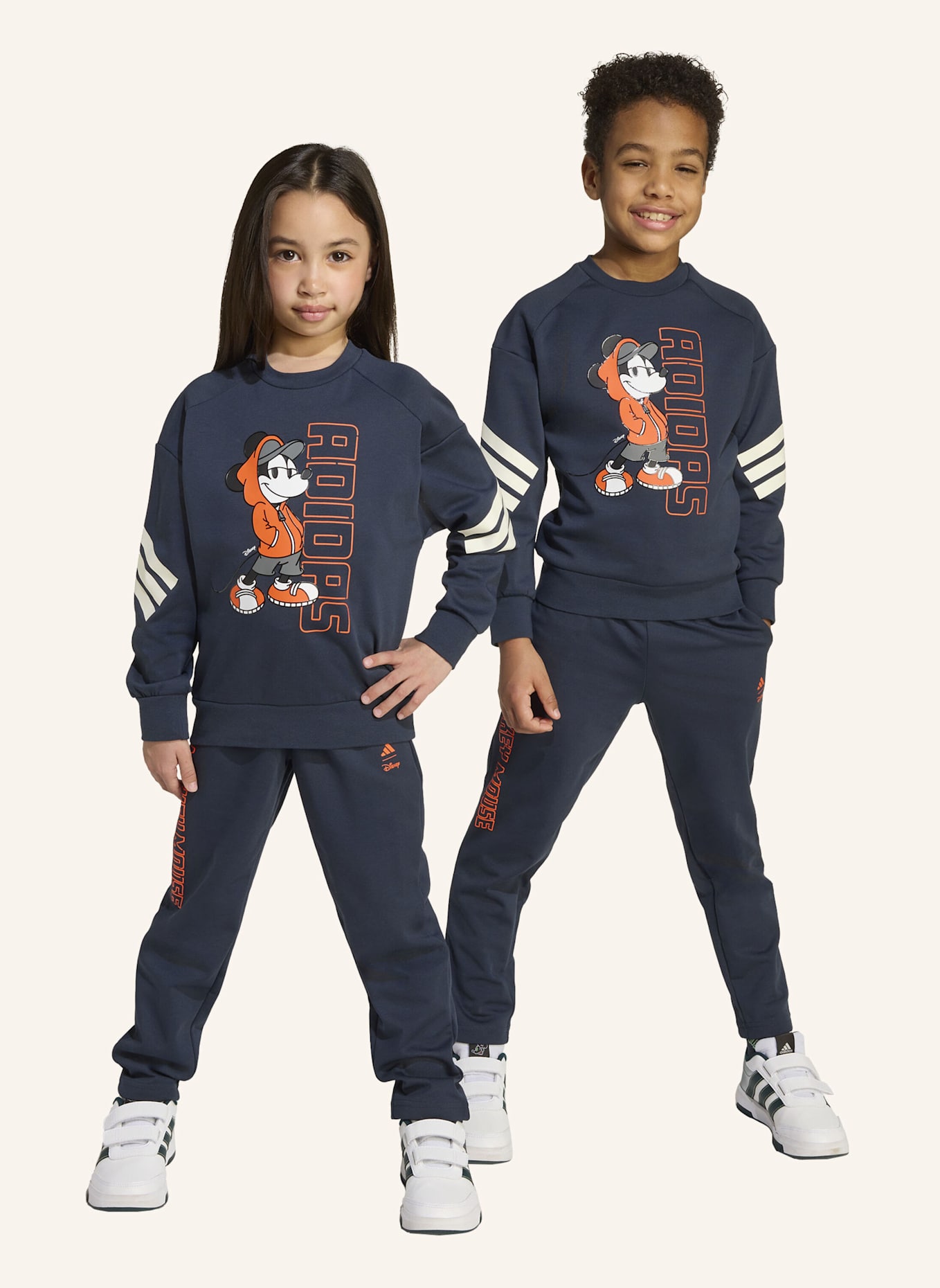 adidas DISNEY MICKY MAUS JOGGINGANZUG KINDER: SCHWARZ/ ORANGE