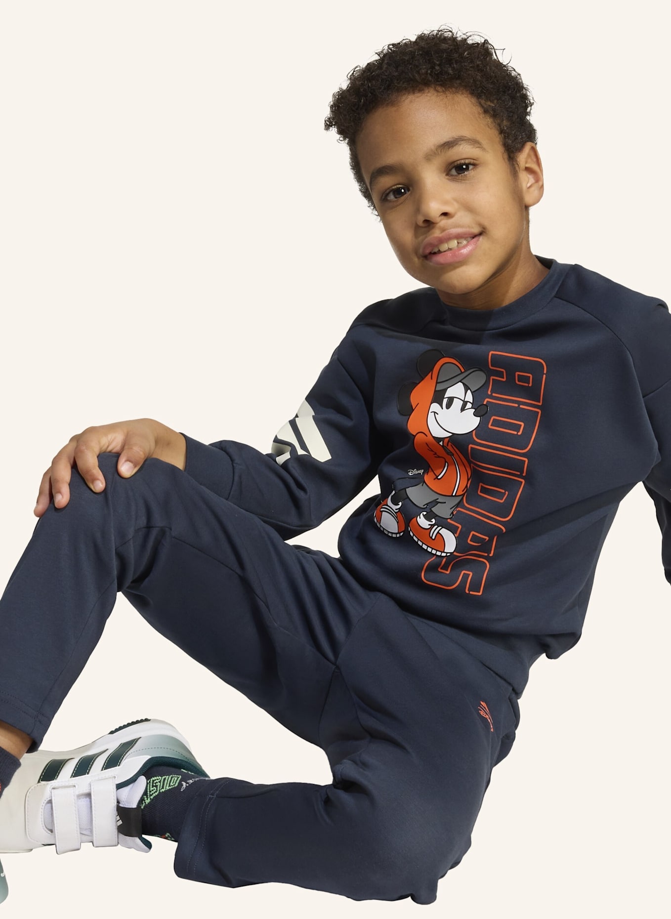 adidas DISNEY MICKY MAUS JOGGINGANZUG KINDER: SCHWARZ/ ORANGE