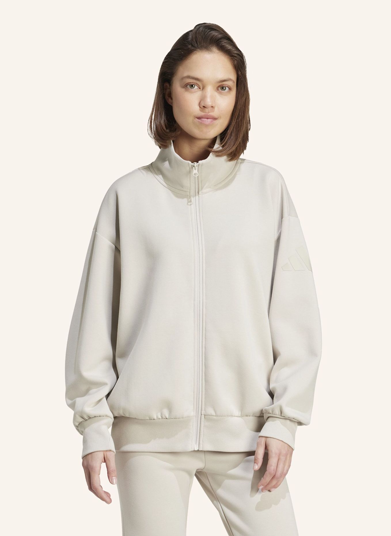 adidas Sweatjacke SOFT LUX: BEIGE