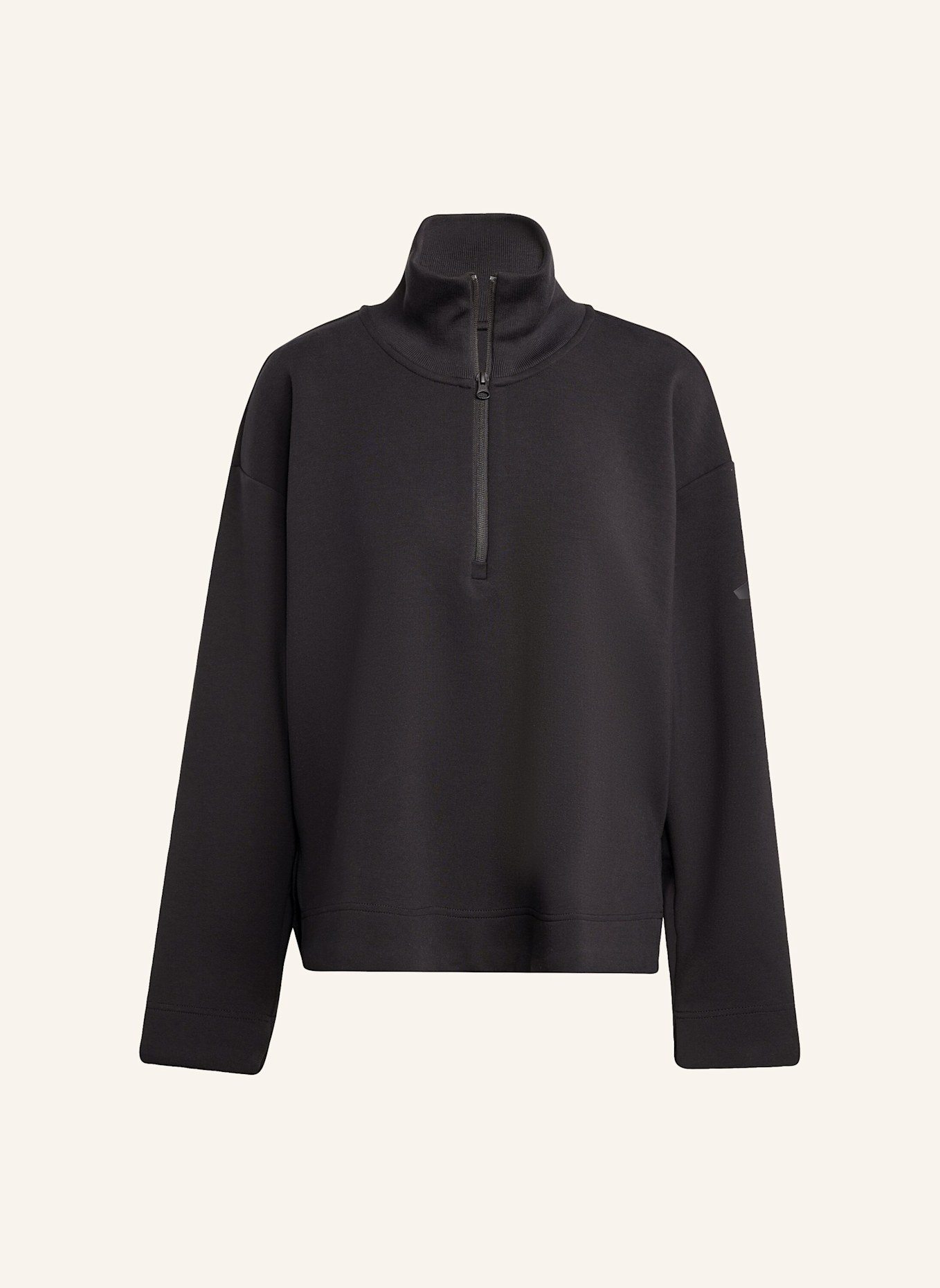 adidas Troyer SOFT LUX QUARTER ZIP: SCHWARZ