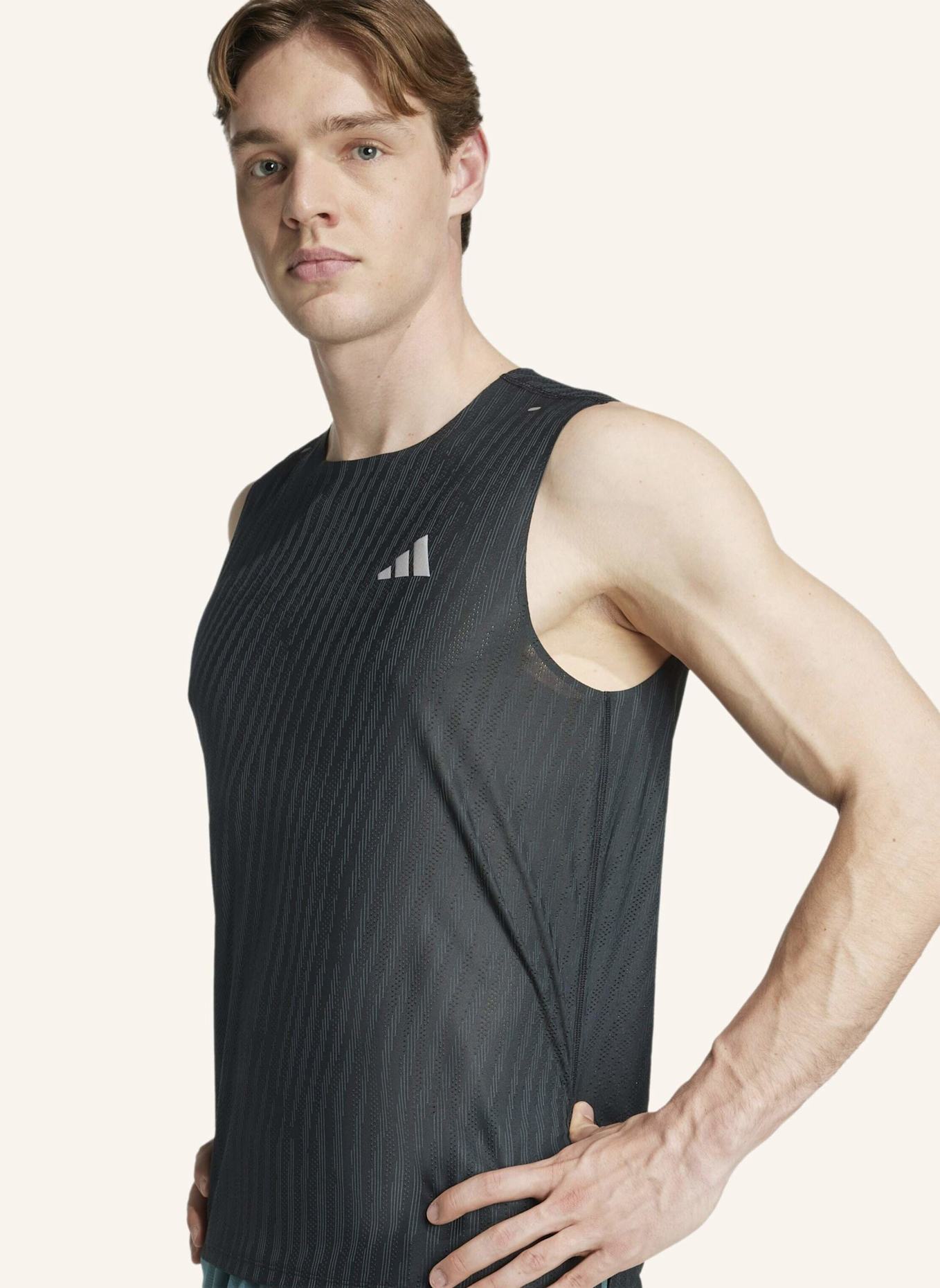adidas ADI365 RUNNING CLIMACOOL+ TANKTOP: SCHWARZ/ GRAU