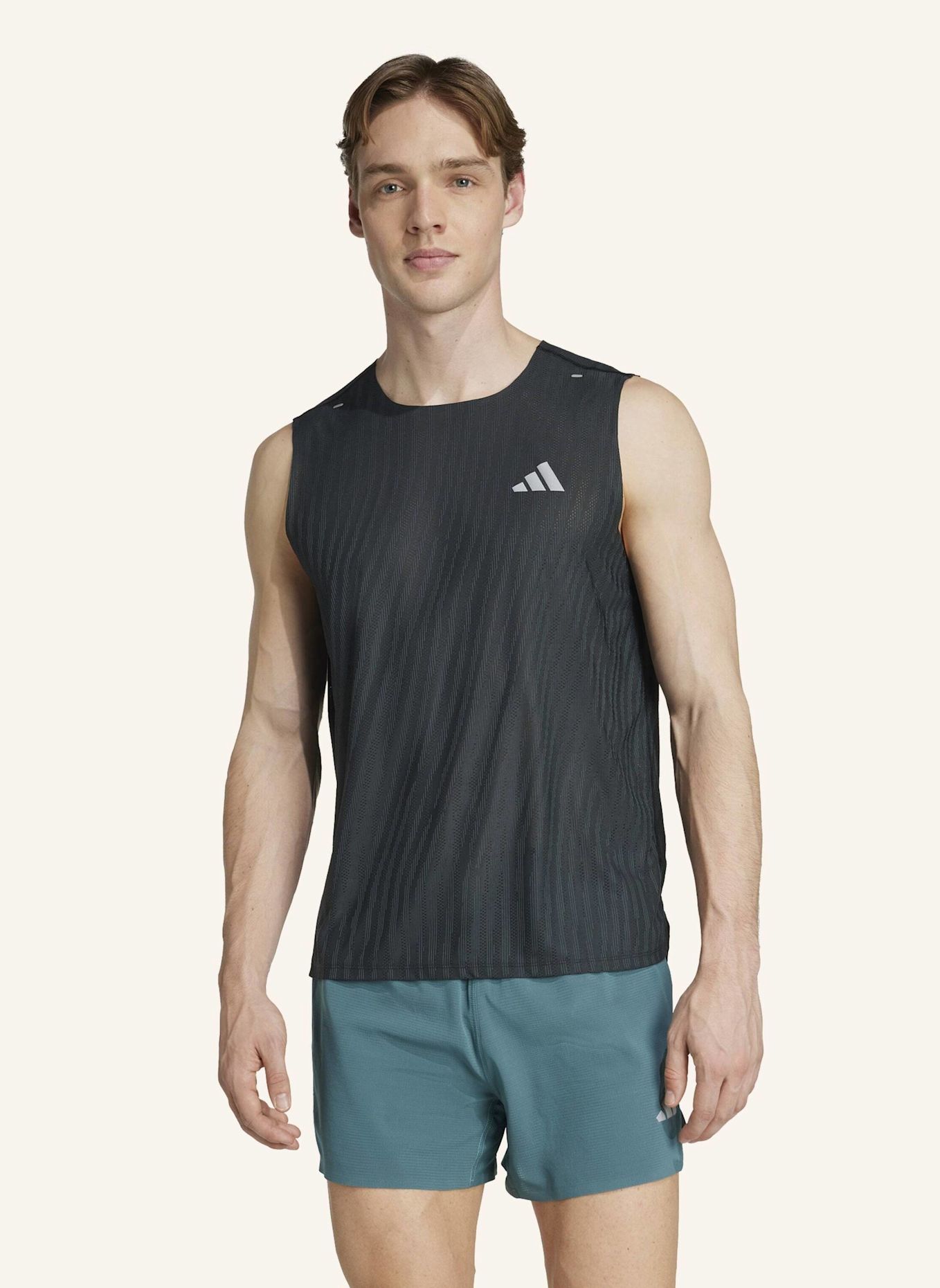 adidas ADI365 RUNNING CLIMACOOL+ TANKTOP: SCHWARZ/ GRAU