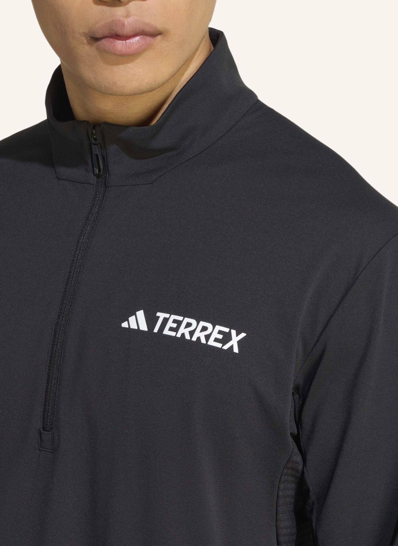 adidas TERREX TERREX XPERIOR LANGARMSHIRT MIT REISSVERSCHLUSS BIS ZUR BRUST: SCHWARZ