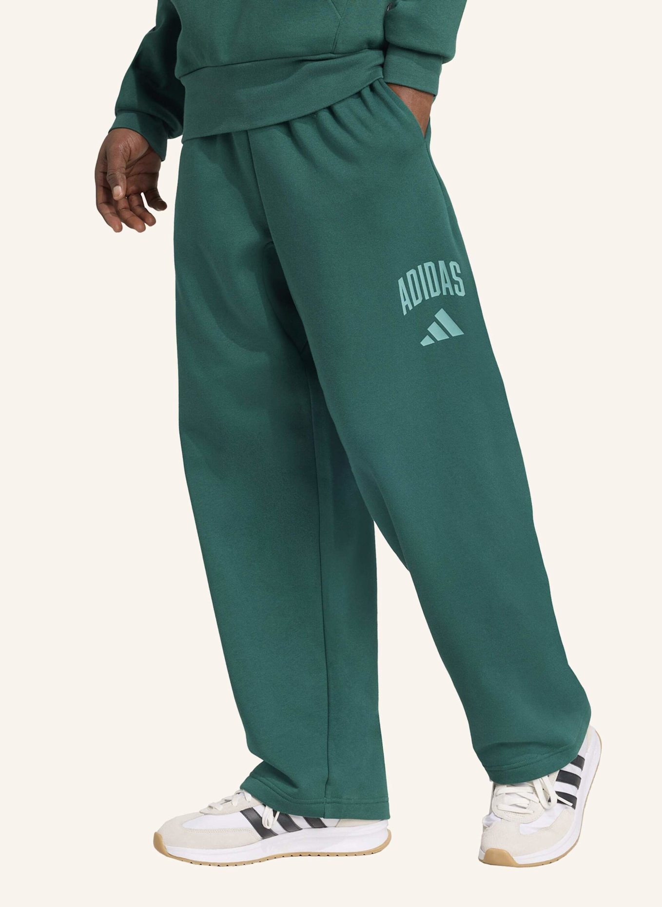 adidas COLLEGIATE HOSE: GRÜN/ TÜRKIS