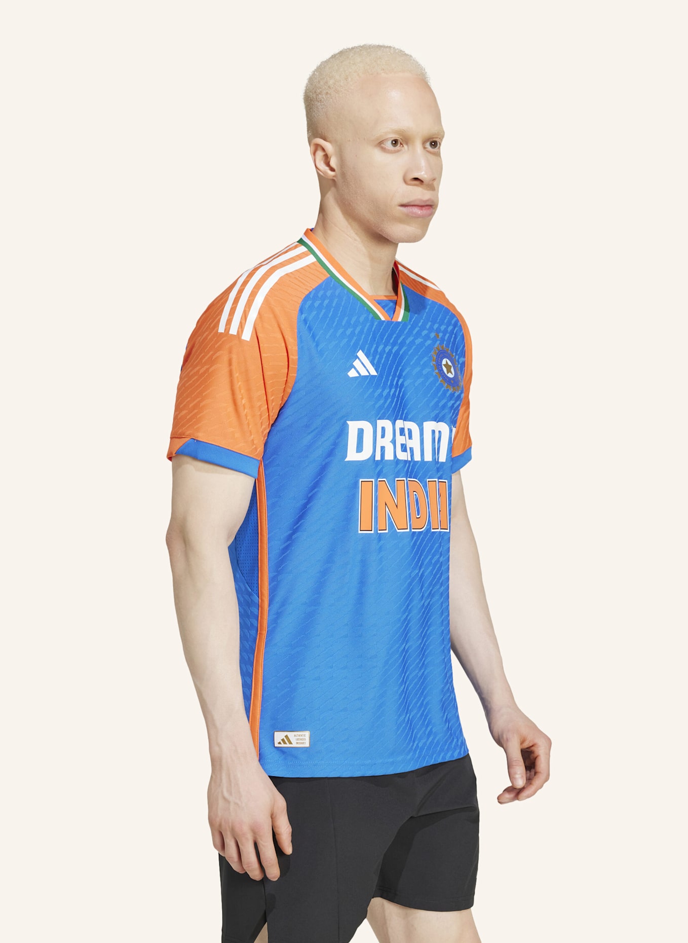 adidas INDIA CRICKET T20I TRIKOT: BLAU/ ORANGE
