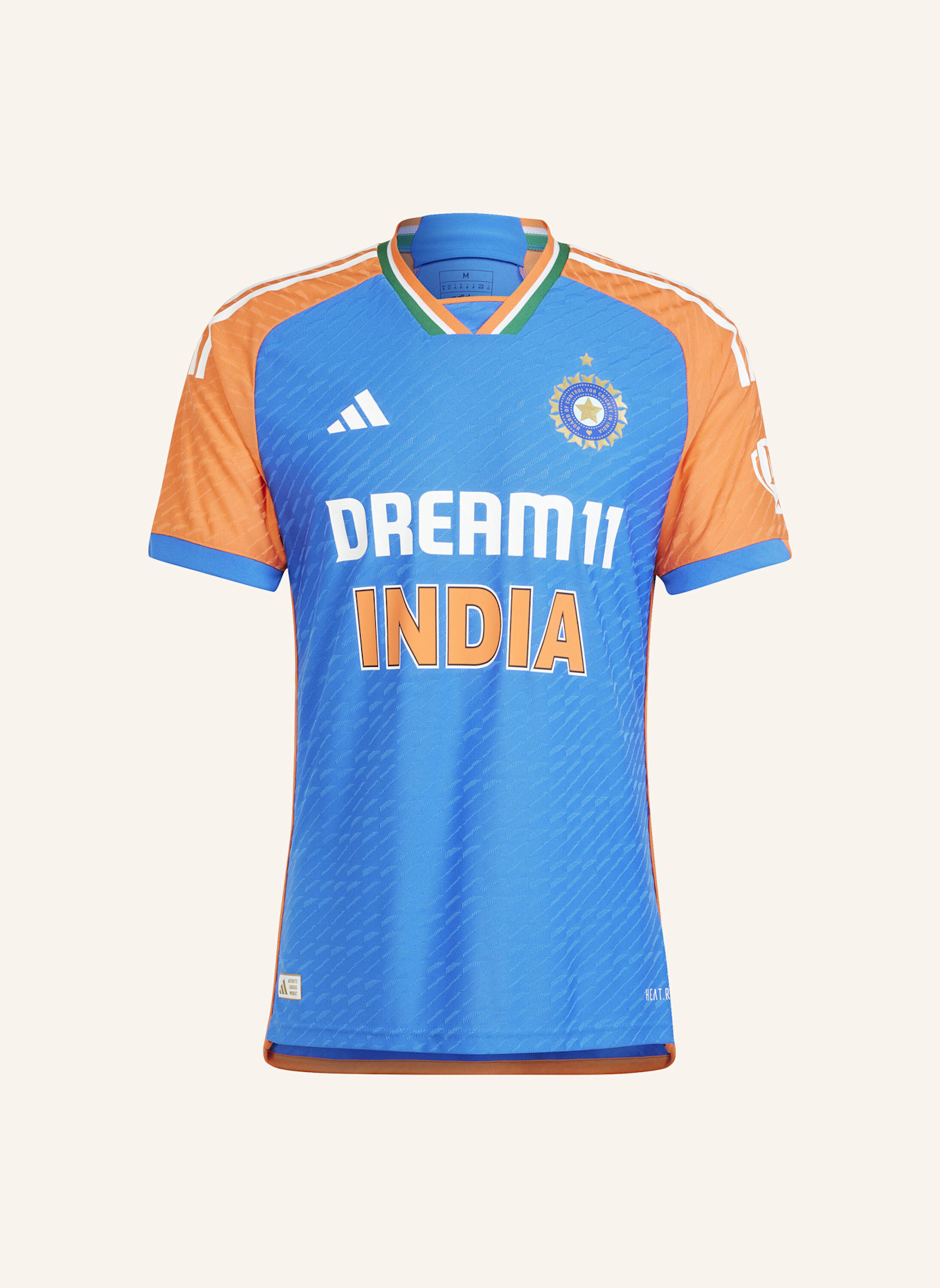 adidas INDIA CRICKET T20I TRIKOT: BLAU/ ORANGE