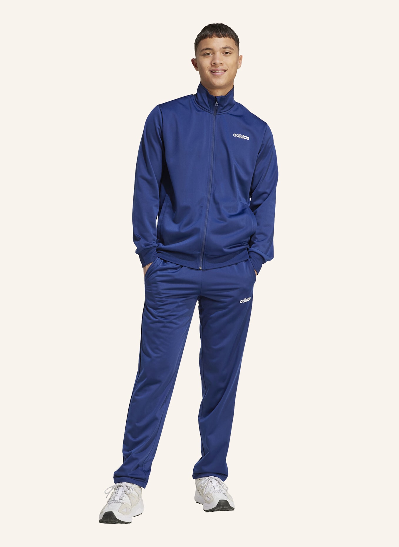 adidas ADIDAS LINEAR TRAININGSANZUG: BLAU