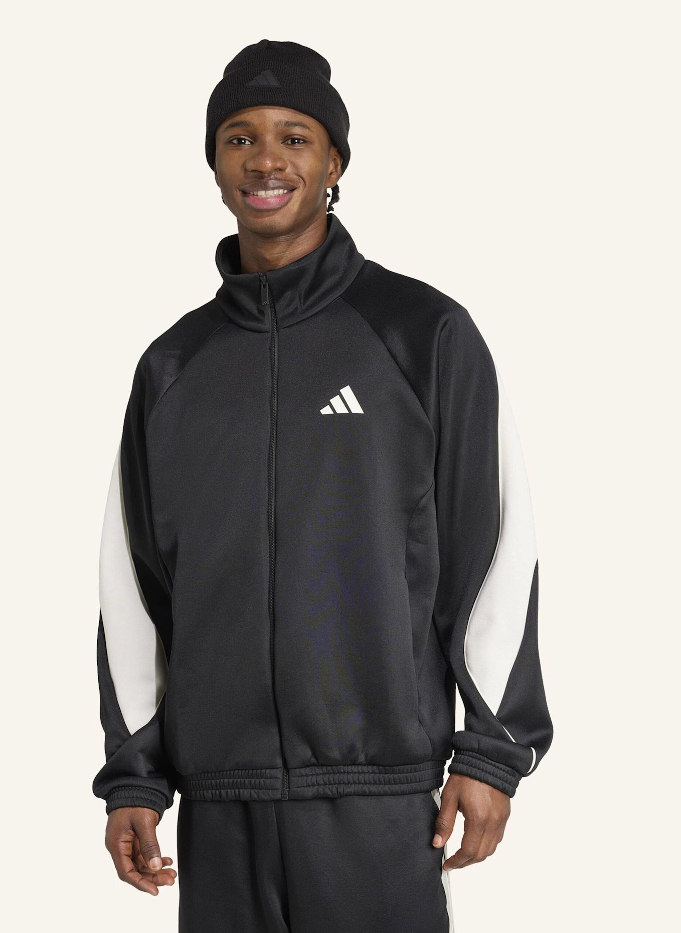 adidas STADIUM TRAININGSJACKE: SCHWARZ/ WEISS