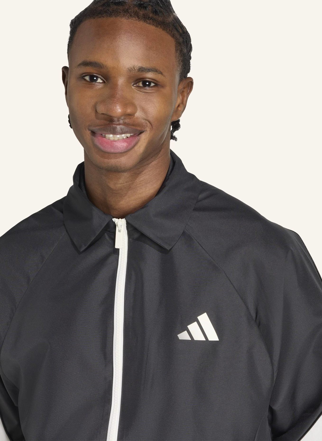 adidas STADIUM TRAININGSJACKE: SCHWARZ/ WEISS
