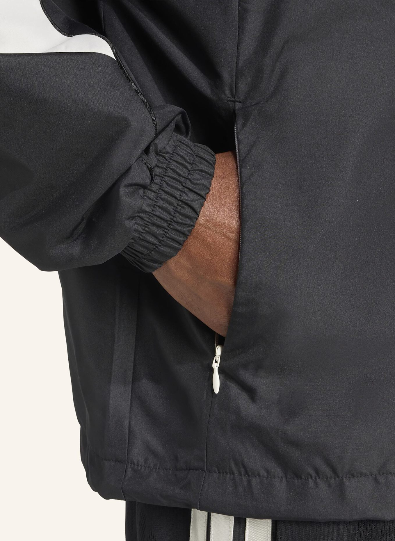 adidas STADIUM TRAININGSJACKE: SCHWARZ/ WEISS