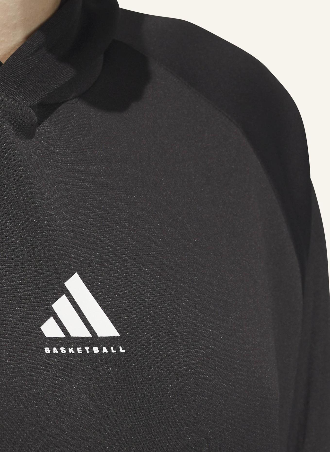 adidas WARMER ADIDAS BASKETBALL CRAZY FLEECE HOODIE: SCHWARZ/ WEISS