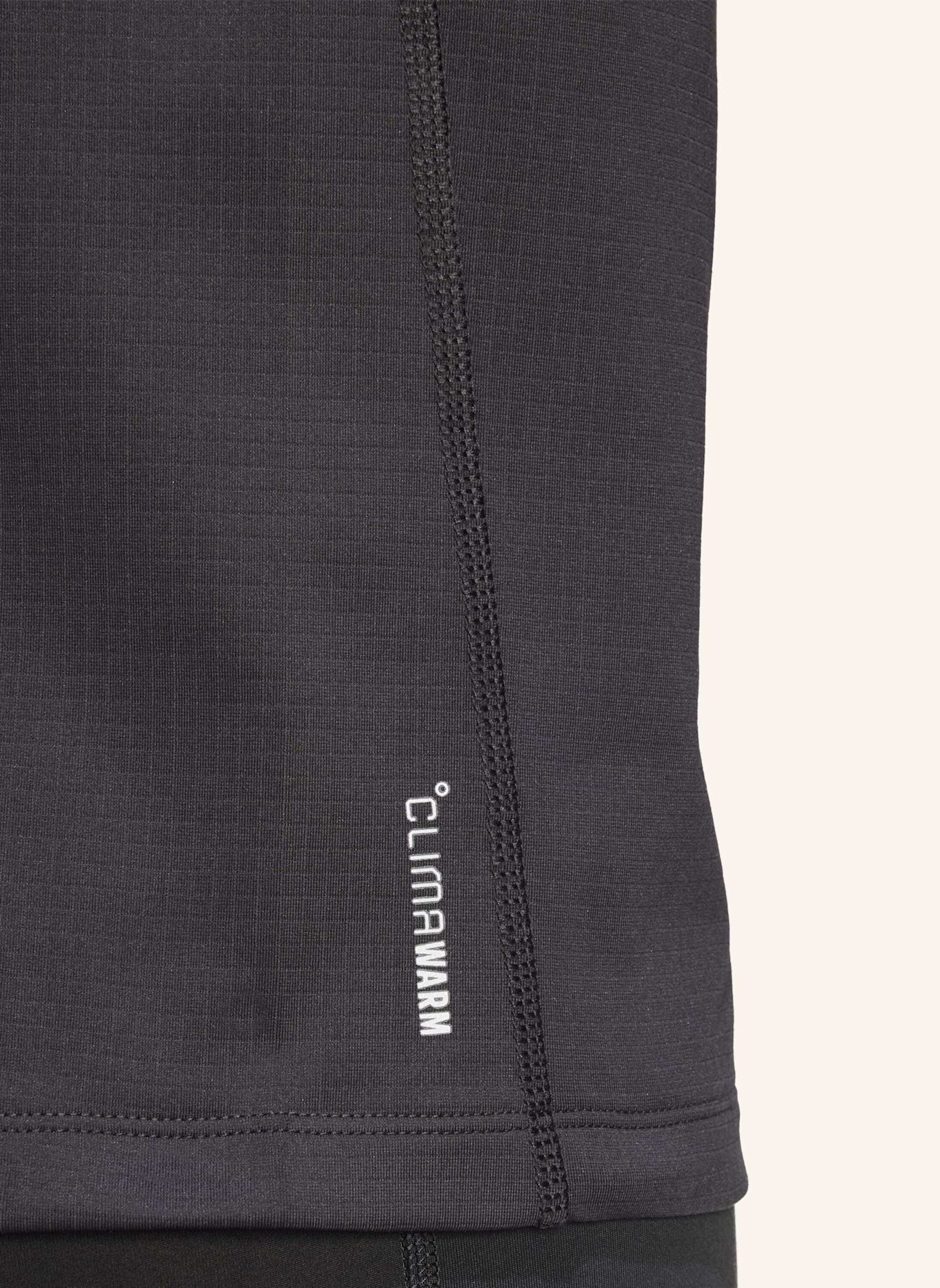 adidas OWN THE RUN HOODIE, WINTERFEST, REISSVERSCHLUSS BIS ZUR BRUST: SCHWARZ