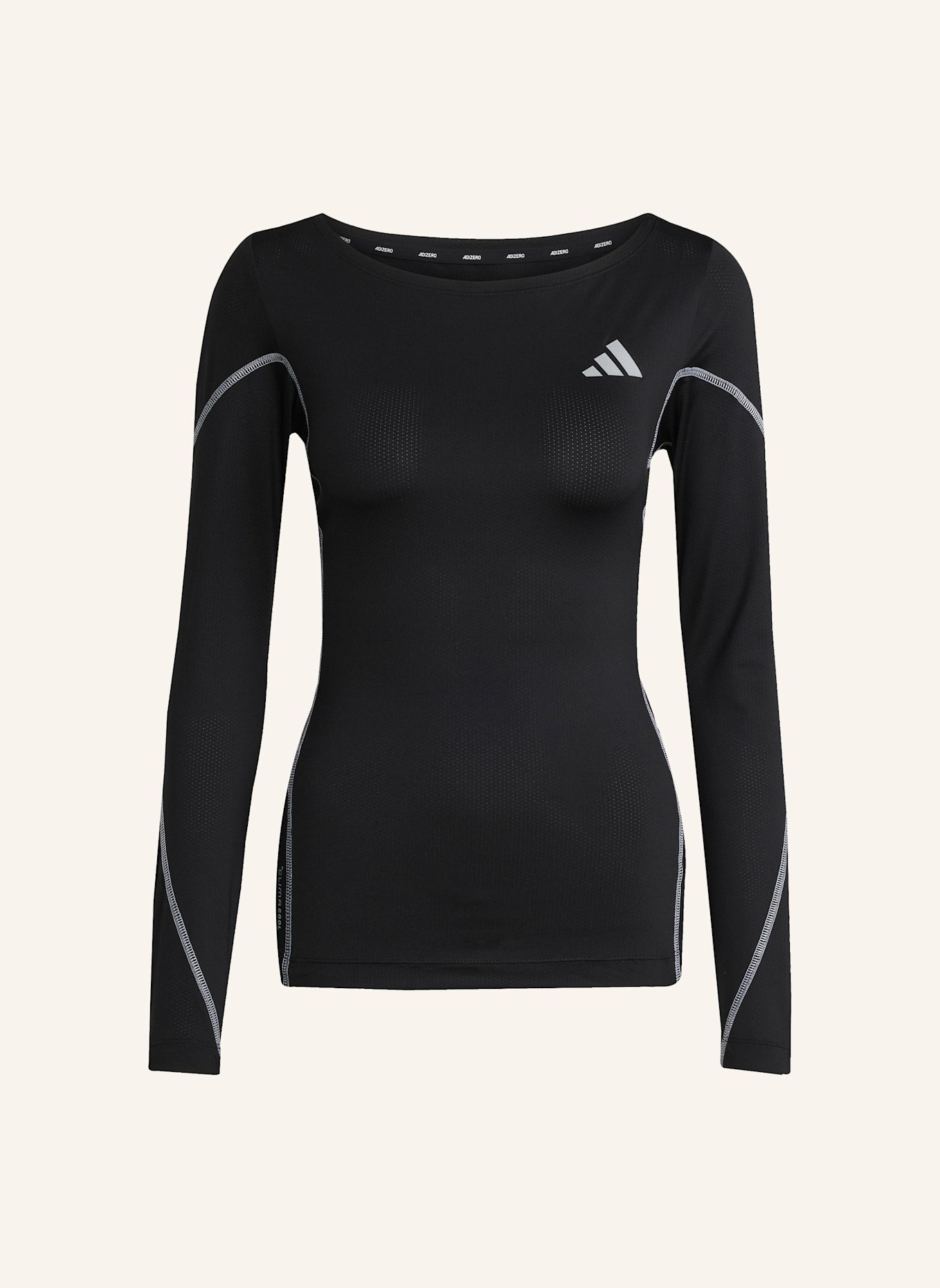 adidas ADIZERO BTN RUNNING LANGARM-T-SHIRT: SCHWARZ