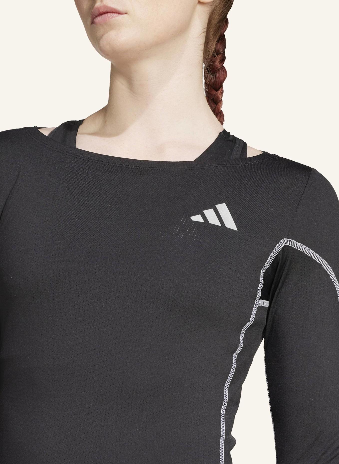 adidas ADIZERO BTN RUNNING LANGARM-T-SHIRT: SCHWARZ